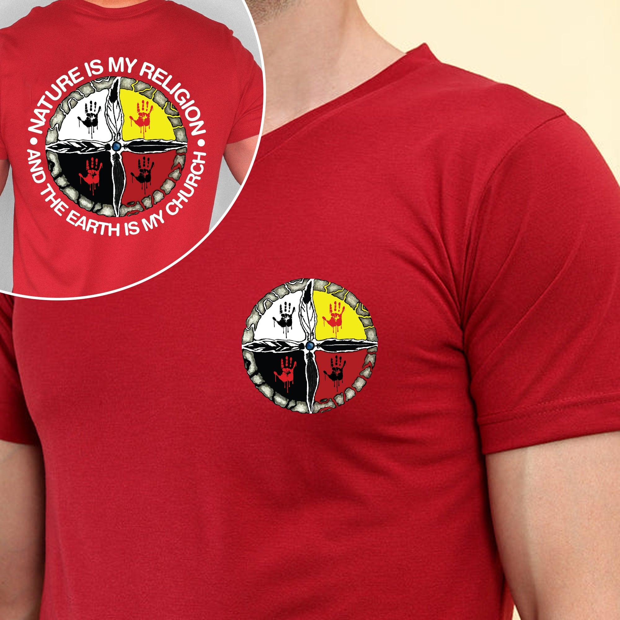 Nature Is My Religion And The Earth Is My Church Unisex T-shirt/T-shirt V-Neck/Hoodie/Sweatshirt - Two Sides N29