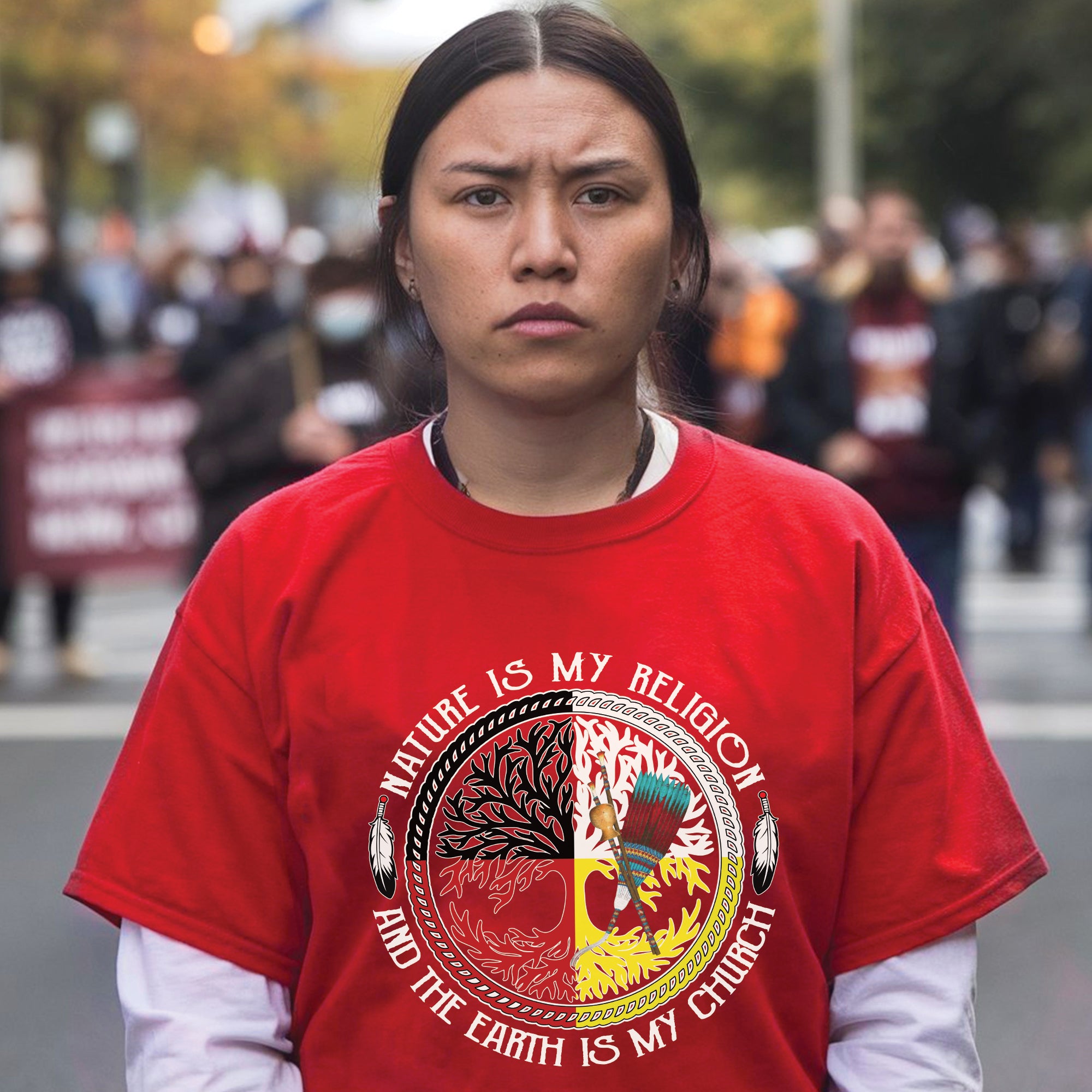 Nature Is My Religion And The Earth Is My Church Unisex T-Shirt/T-Shirt V-Neck/Hoodie/Sweatshirt - N34