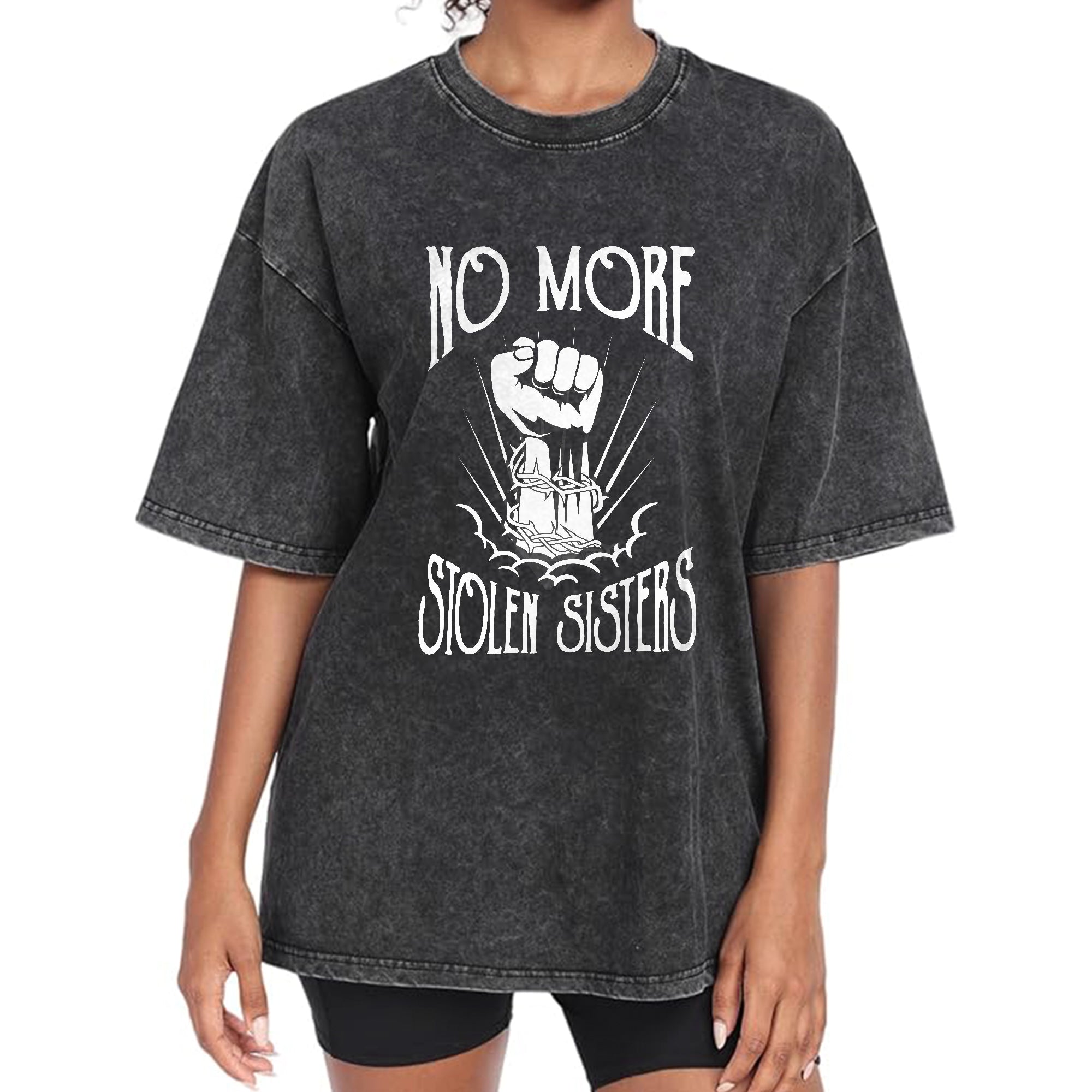 No More Stolen Sisters - Unisex Mineral Washed T-shirt