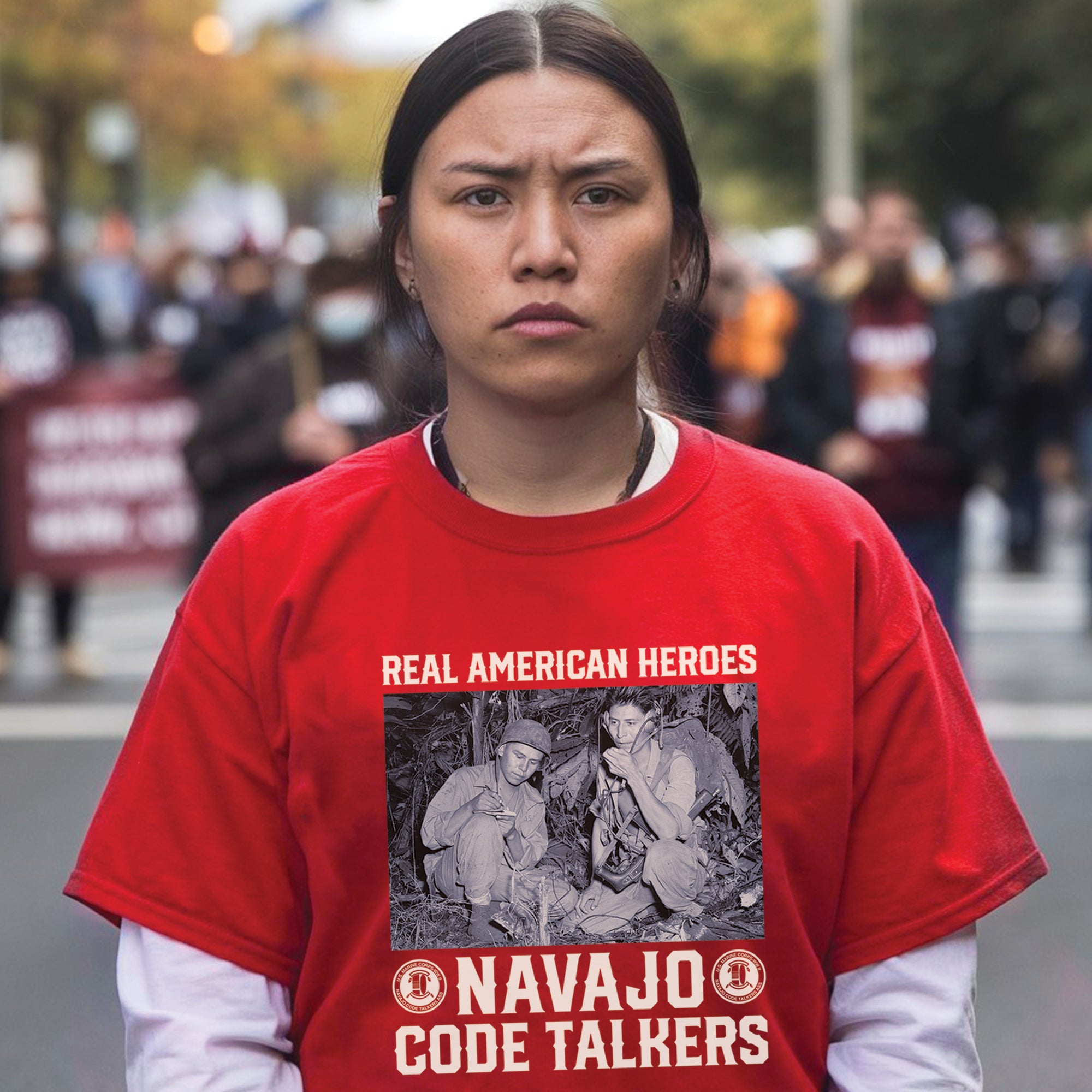 Real American Heroes – Navajo Code Talkers Unisex T-Shirt/T-Shirt V-Neck/Hoodie/Sweatshirt