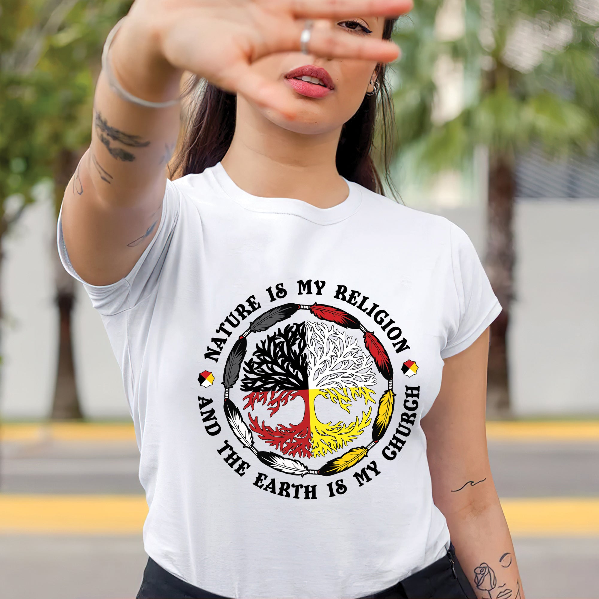 Nature Is My Religion And The Earth Is My Church Unisex T-Shirt/T-Shirt V-Neck/Hoodie/Sweatshirt - N37