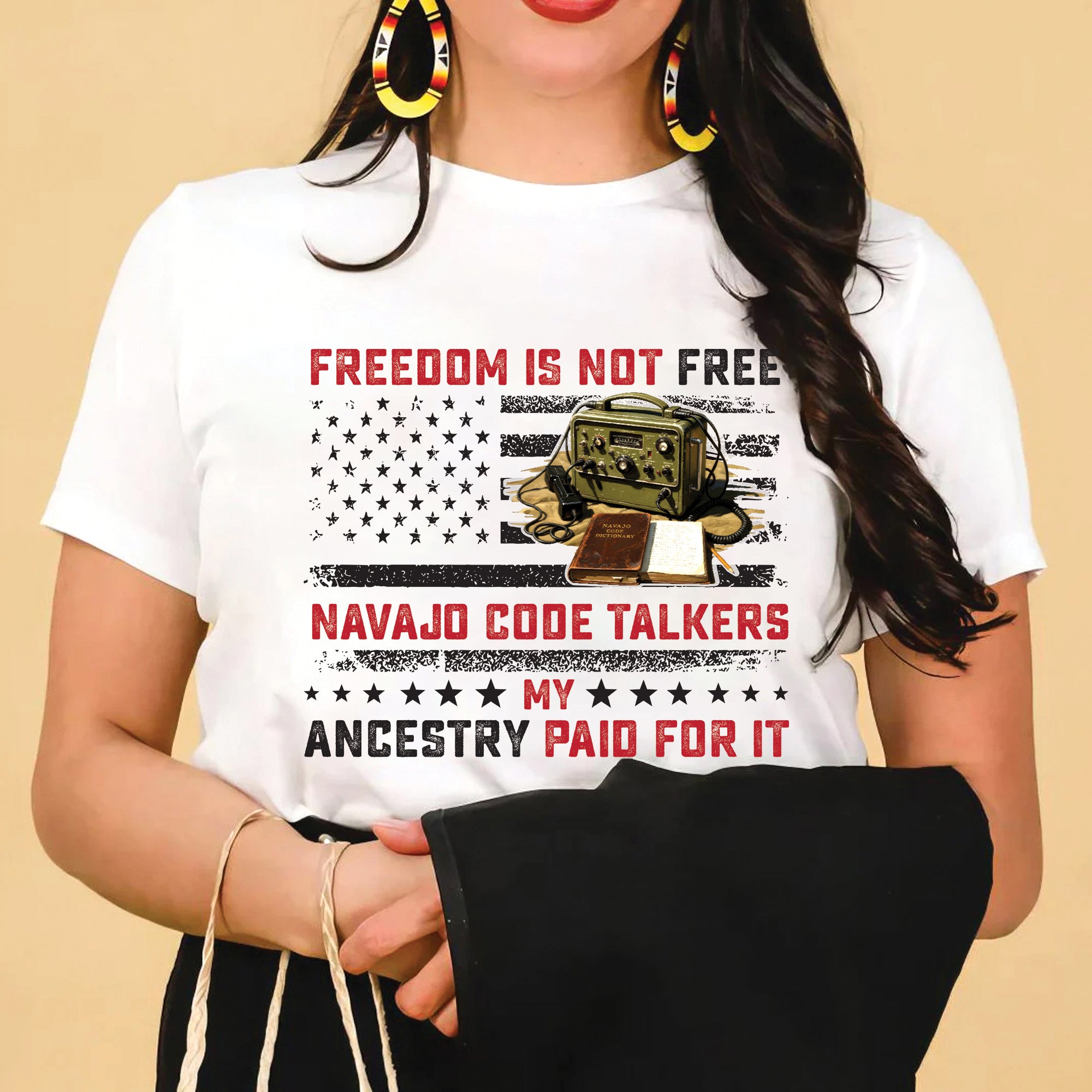Navajo Code Talkers Heritage Freedom Is Not Free, My Ancestry Paid for It Unisex T-Shirt/T-Shirt V-Neck/Hoodie/Sweatshirt
