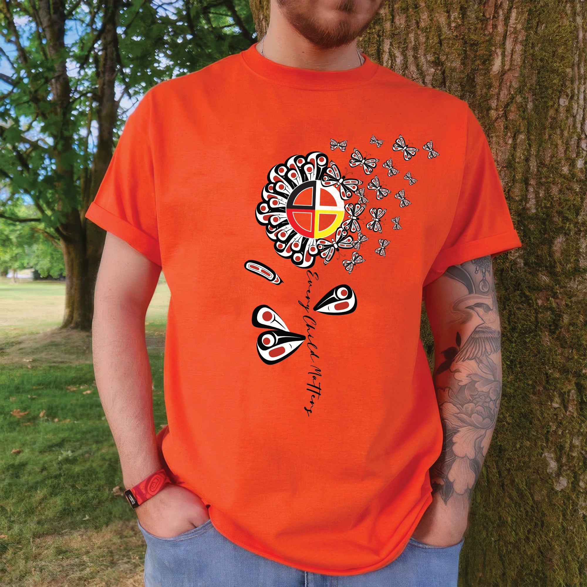 Every Child Matters – Native American Medicine Wheel Butterfly Remembrance Unisex T-shirt/Hoodie/Sweatshirt