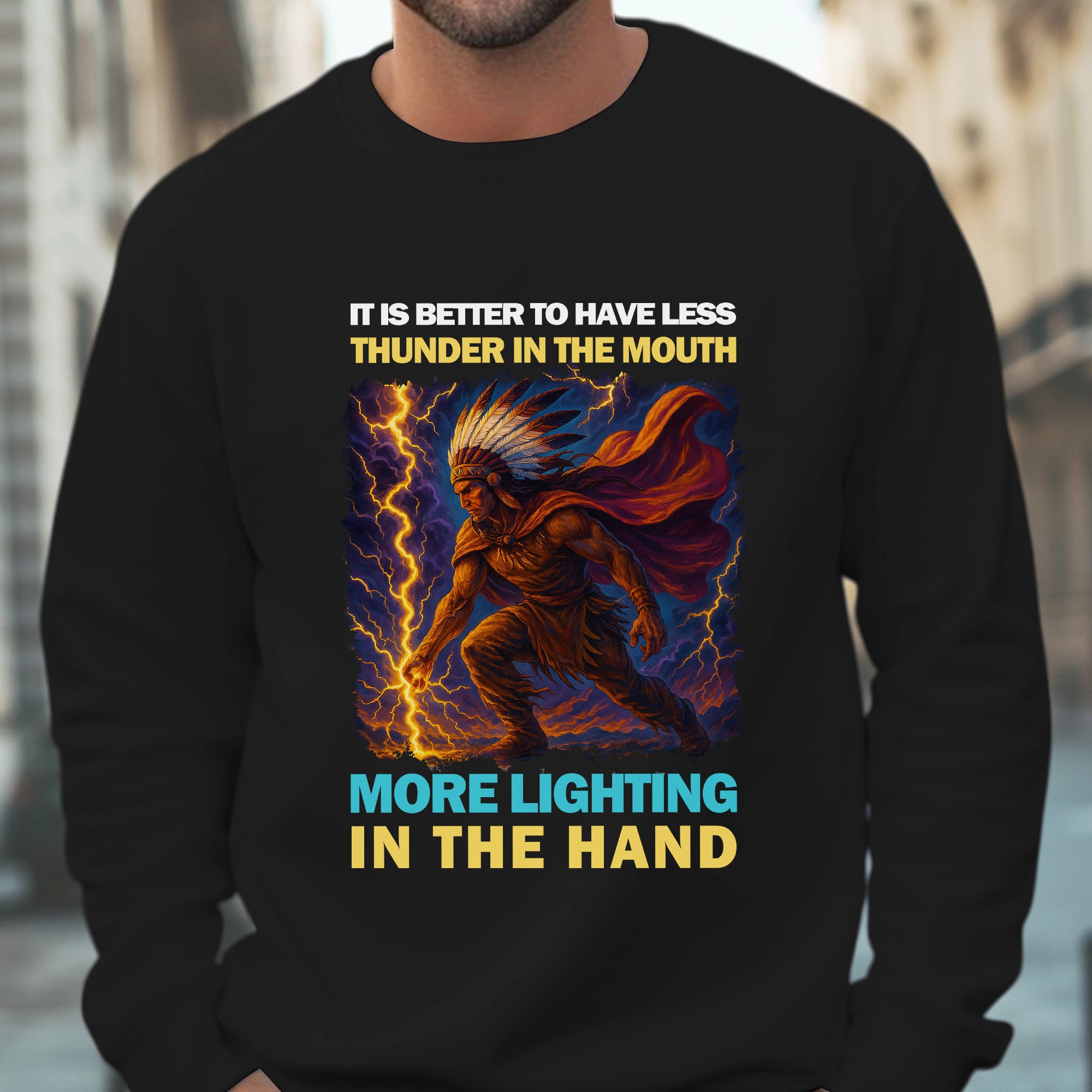 It Is Better To Have Less Thunder In The Mouth More Lighting In The Hand – Unisex T-Shirt/T-Shirt V-Neck/Hoodie/Sweatshirt