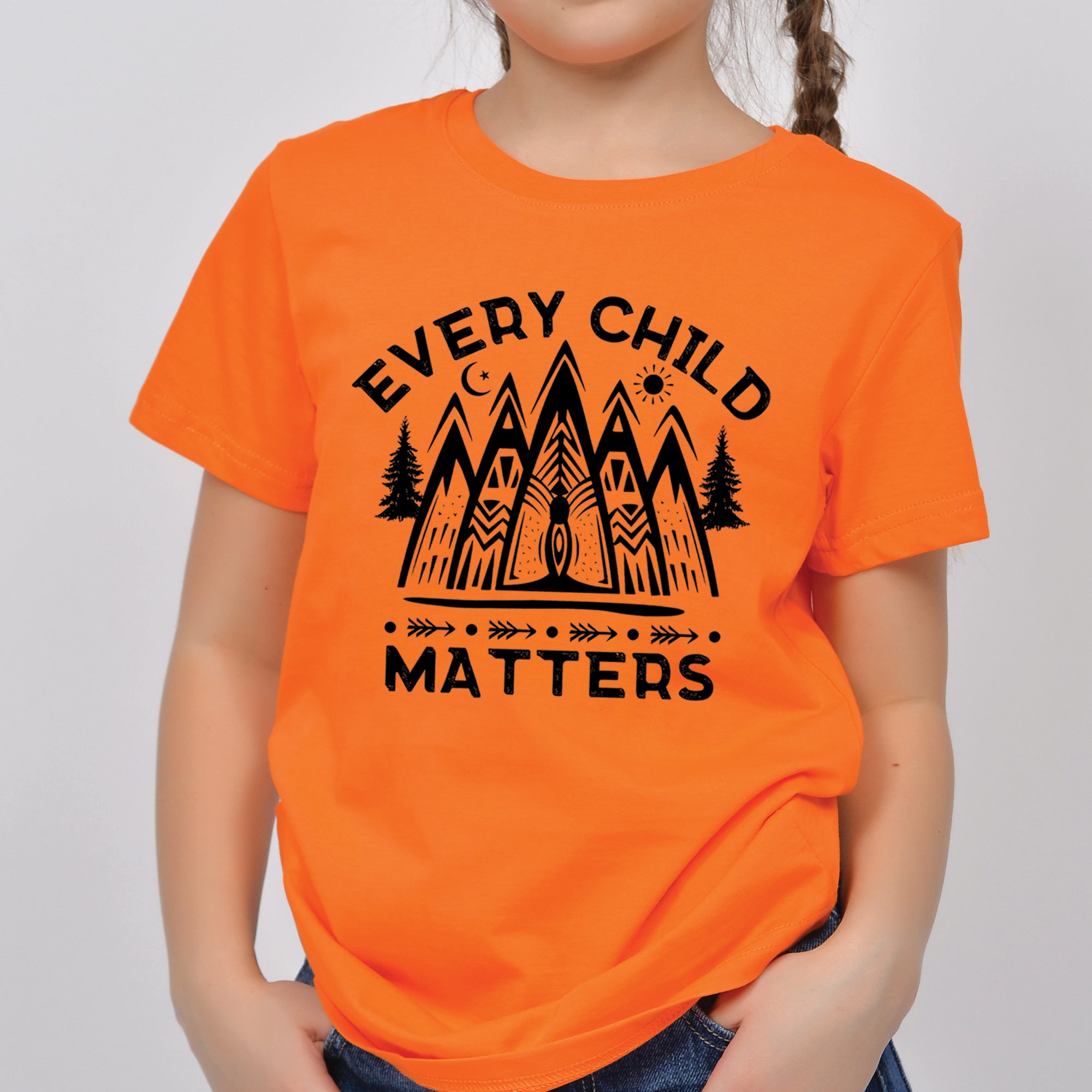 Every Child Matters Mountain Orange Native American Unisex T-Shirt/Hoodie/Sweatshirt