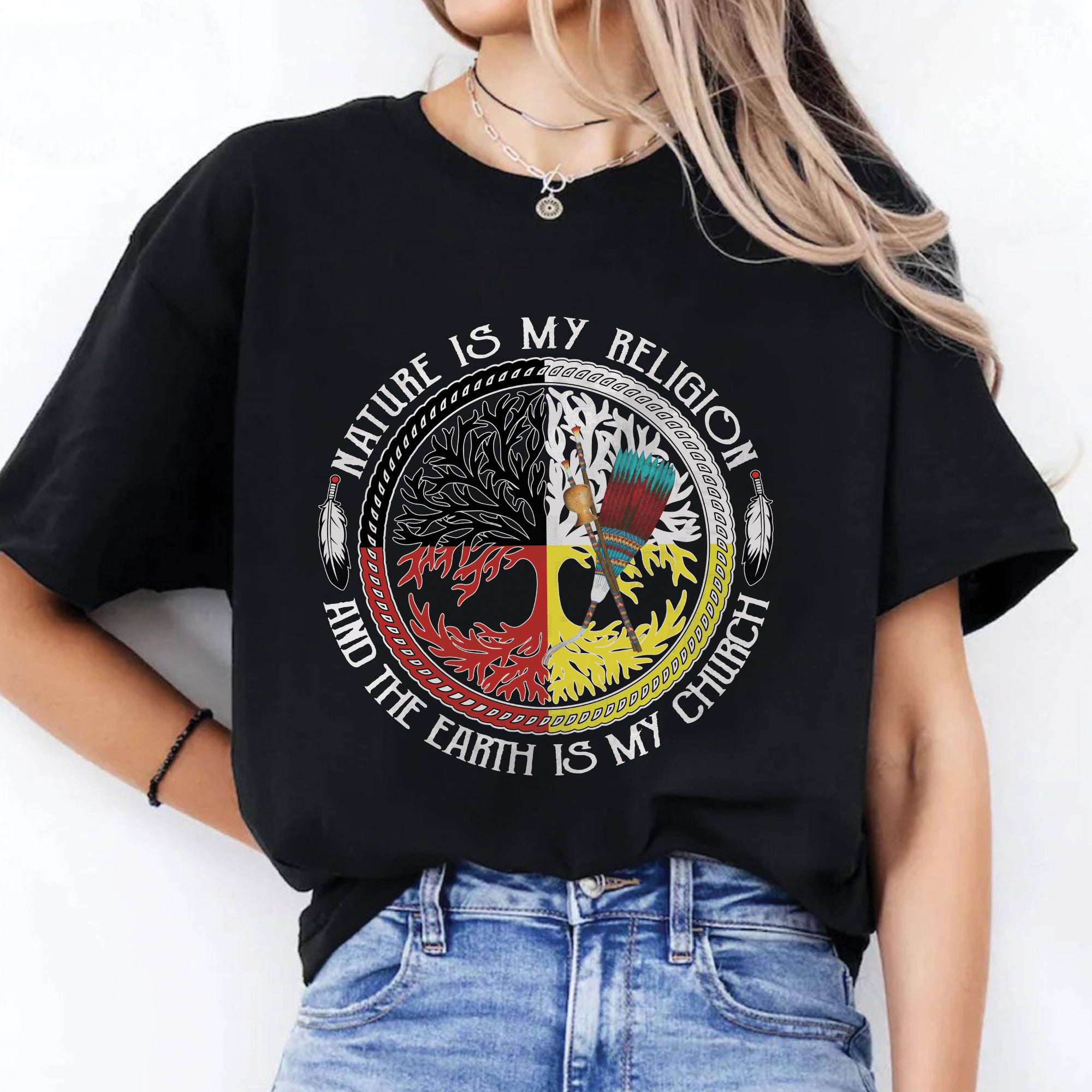 Nature Is My Religion And The Earth Is My Church Unisex T-Shirt/T-Shirt V-Neck/Hoodie/Sweatshirt - N34