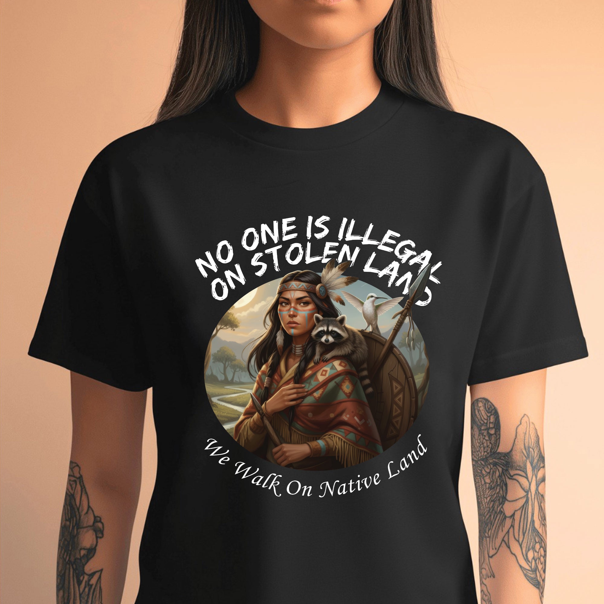 No One Is Illegal On Stolen Land - Unisex T-Shirt/T-Shirt V-Neck/Hoodie/Sweatshirt N84