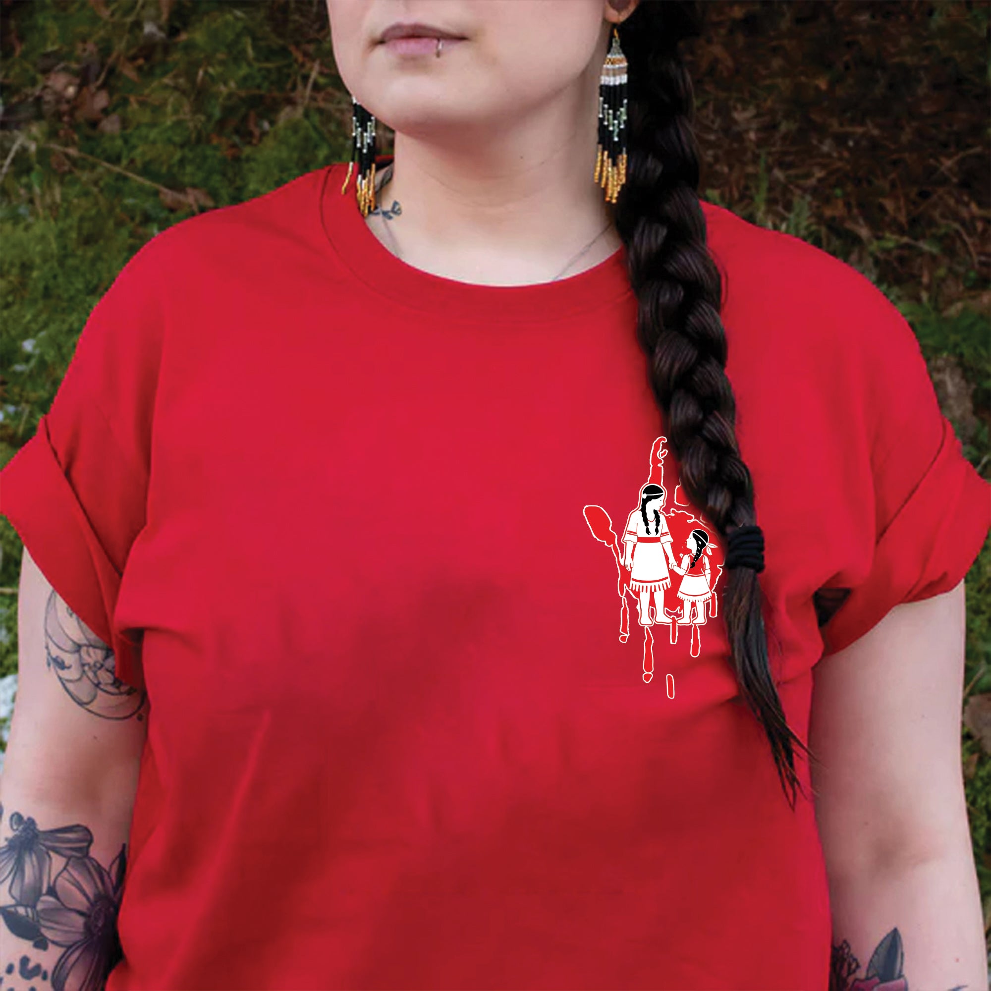 [Two Sides] Missing and Murdered Indigenous Women Unisex T-shirt/T-shirt V-Neck/Hoodie/Sweatshirt - N396