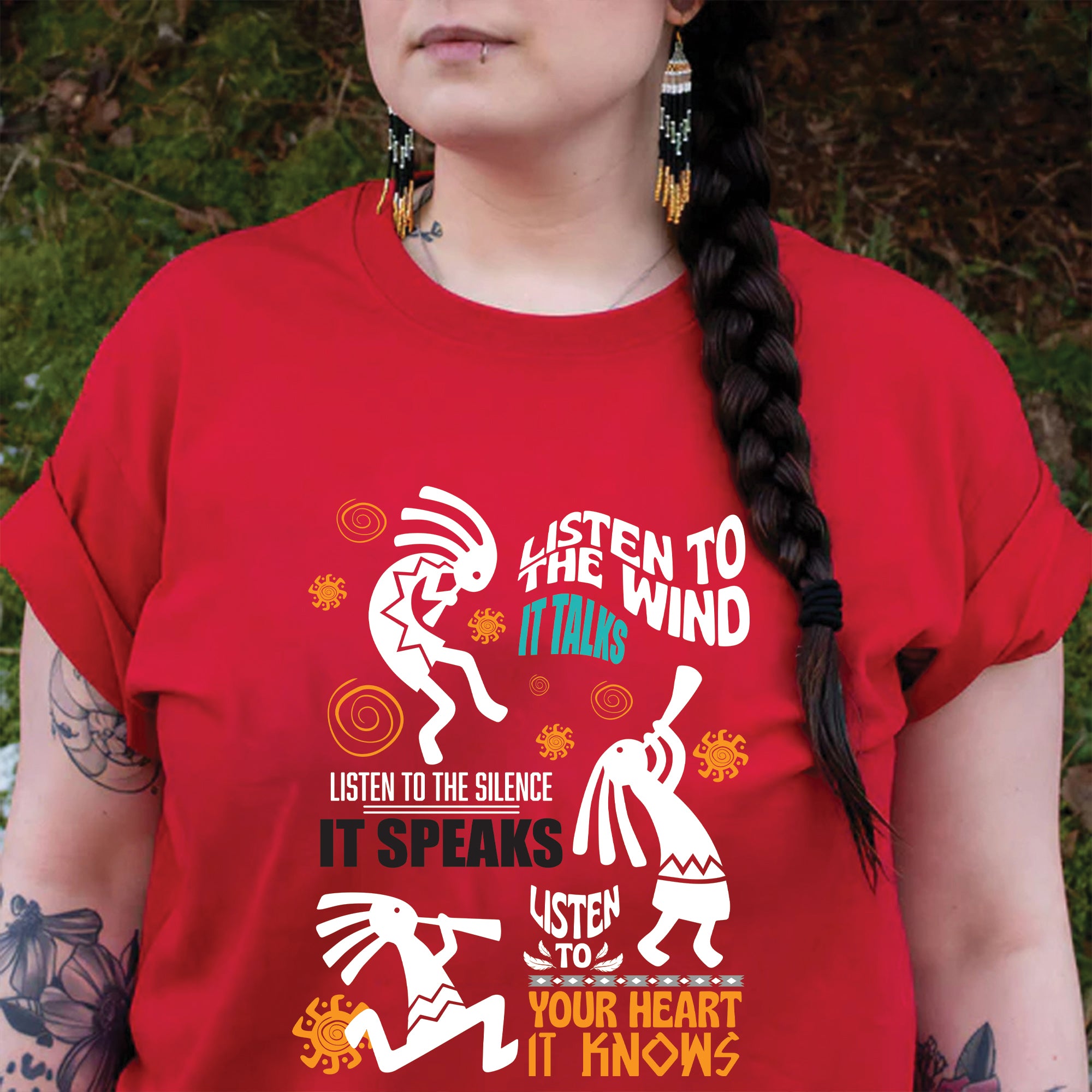Listen to the Wind It Talks Native American Indigenous Spiritual Unisex T-shirt/T-shirt V-neck/Hoodie/Sweatshirt