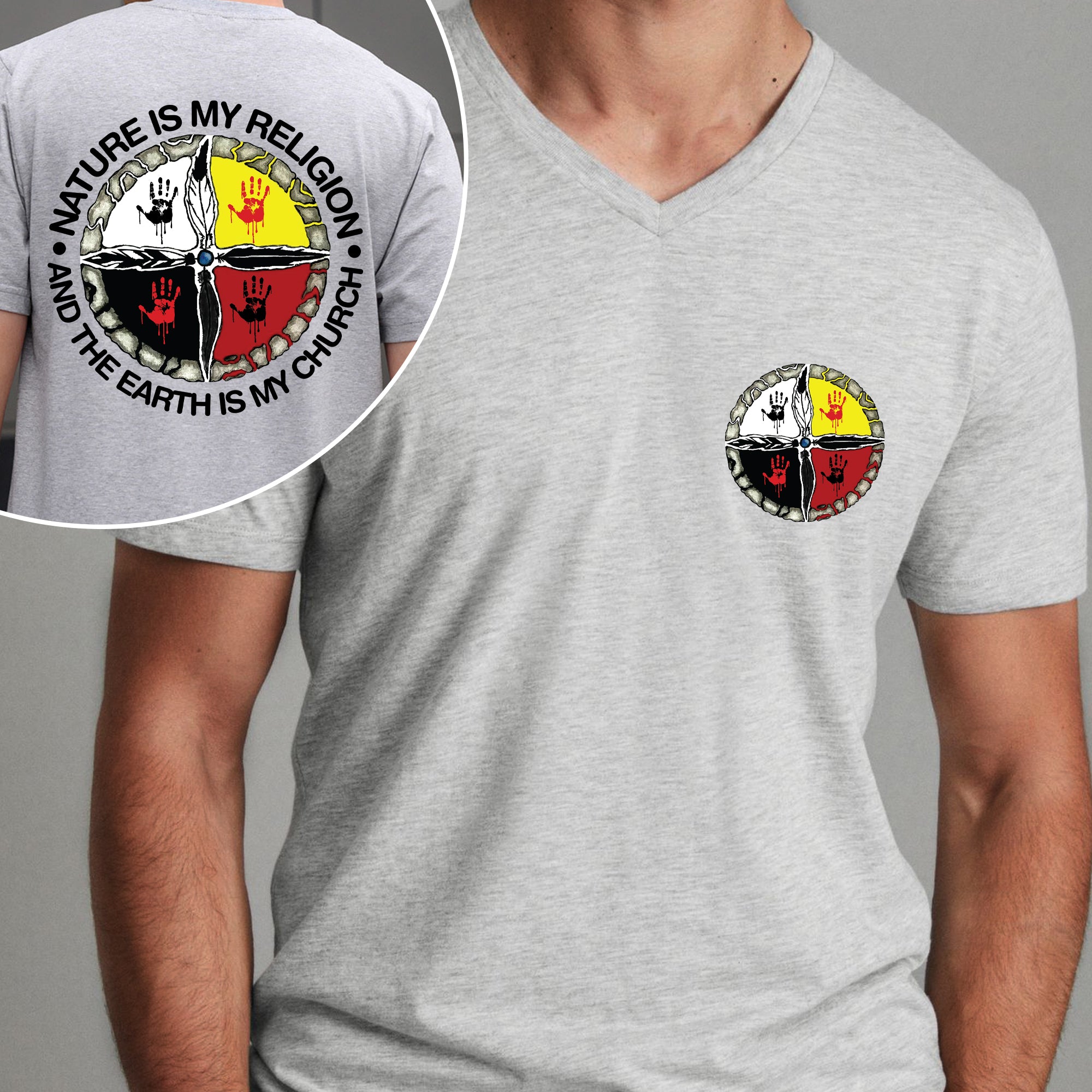 Nature Is My Religion And The Earth Is My Church Unisex T-Shirt/T-Shirt V-Neck/Hoodie/Sweatshirt - Two Sides N29