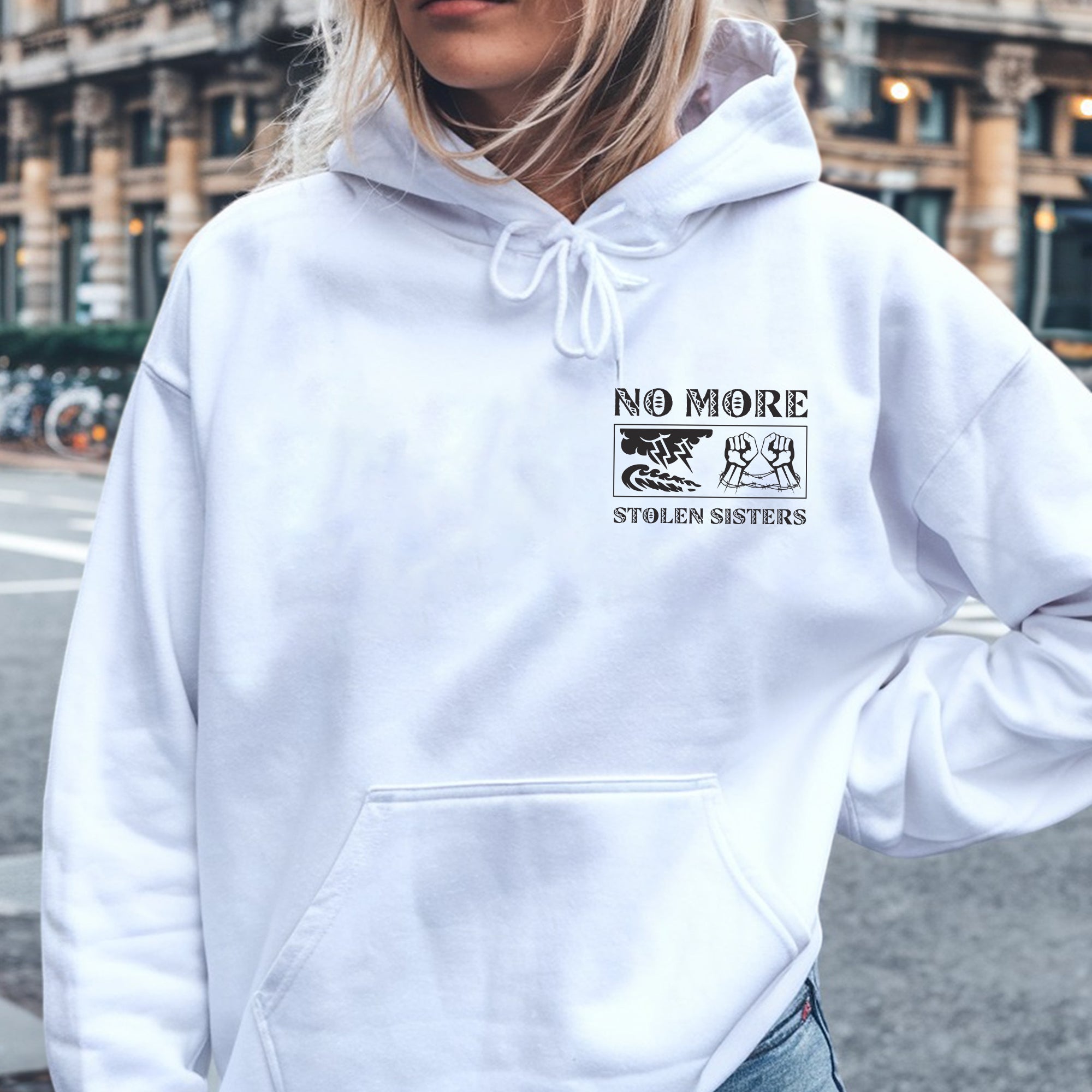 No More Stolen Sisters MMIW - Unisex T-Shirt/T-Shirt V-Neck/Hoodie/Sweatshirt - Two Sides