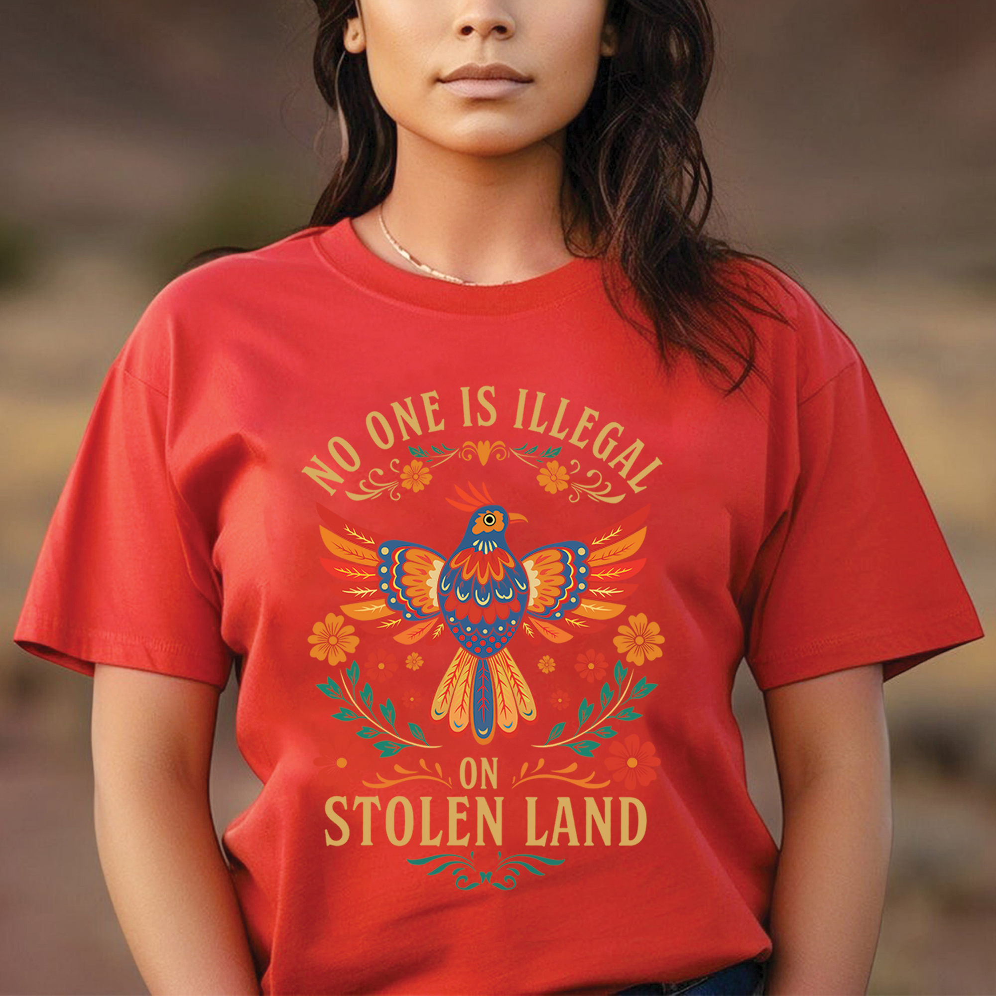 No One Is Illegal On Stolen Land - Unisex T-Shirt/T-Shirt V-Neck/Hoodie/Sweatshirt 169