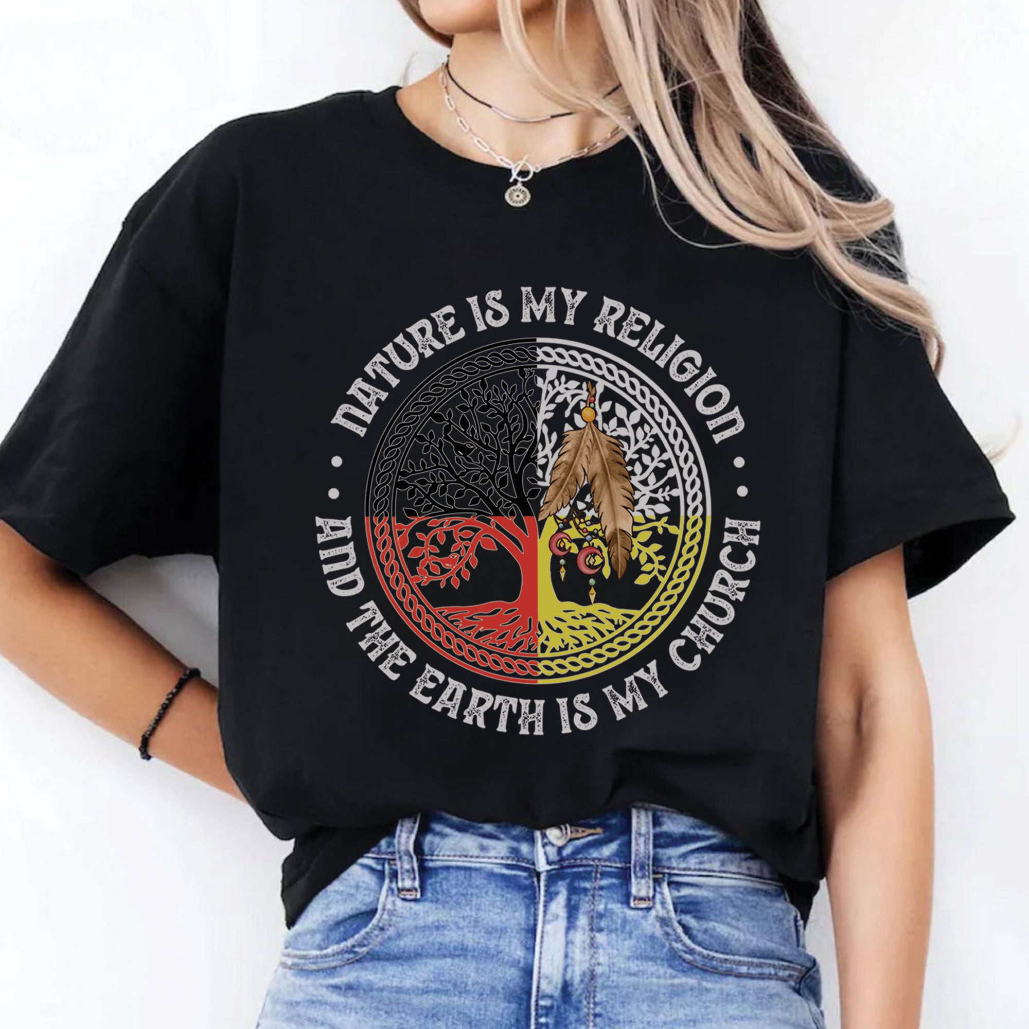 Nature Is My Religion And The Earth Is My Church Unisex T-Shirt/T-Shirt V-Neck/Hoodie/Sweatshirt - N32