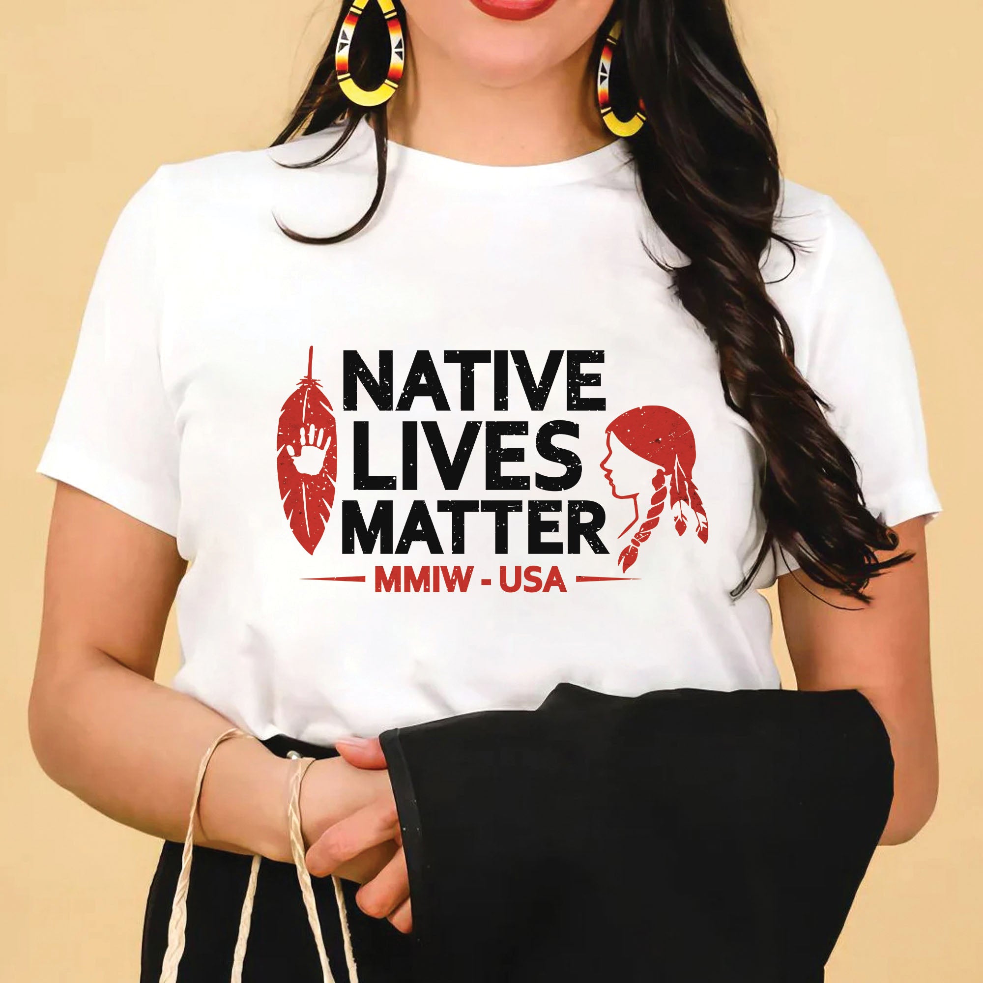 Native Lives Matter Indigenous Awareness MMIW USA Unisex T-shirt/T-shirt V-Neck/Hoodie/Sweatshirt