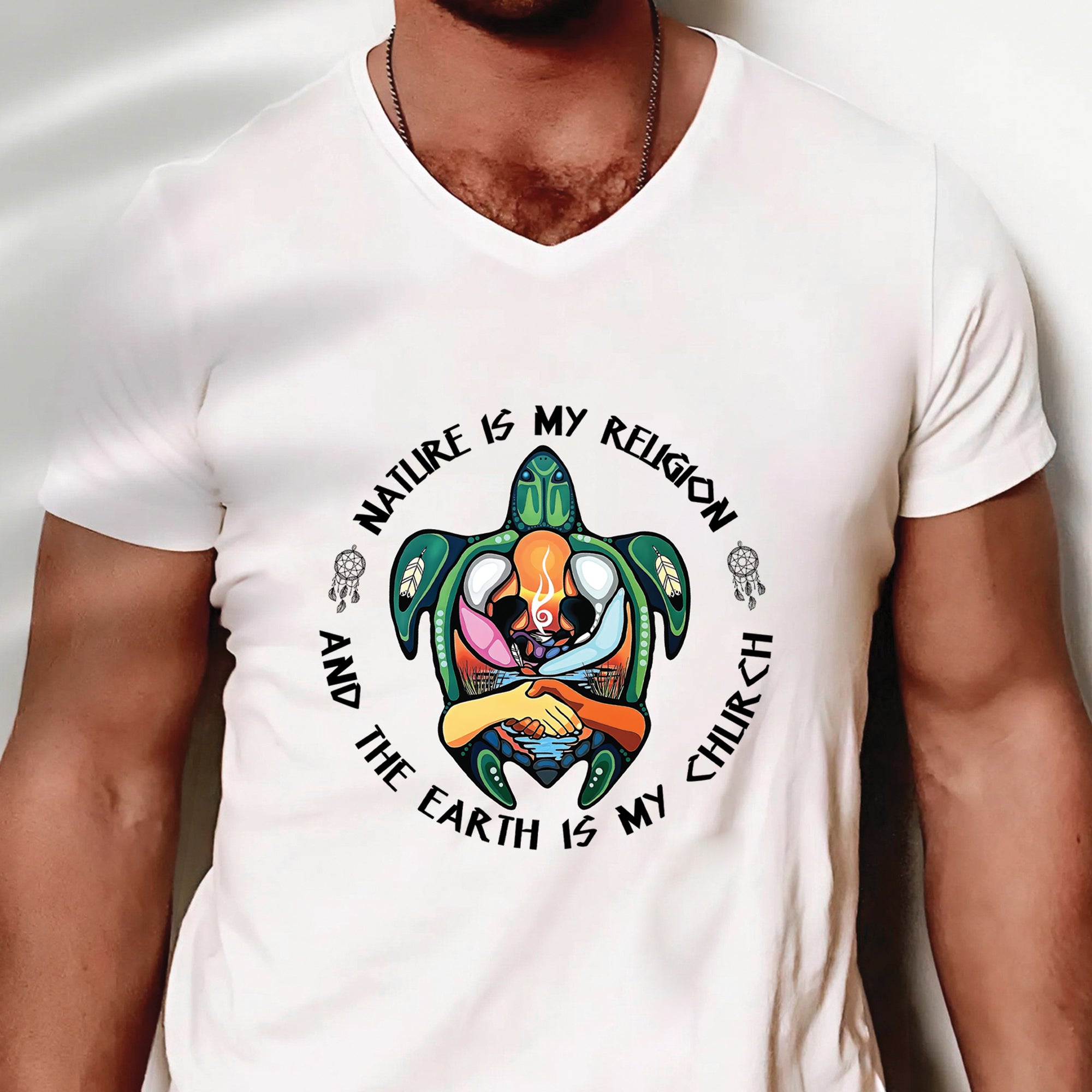 Nature Is My Religion And The Earth Is My Church Unisex T-Shirt/T-Shirt V-Neck/Hoodie/Sweatshirt - N36