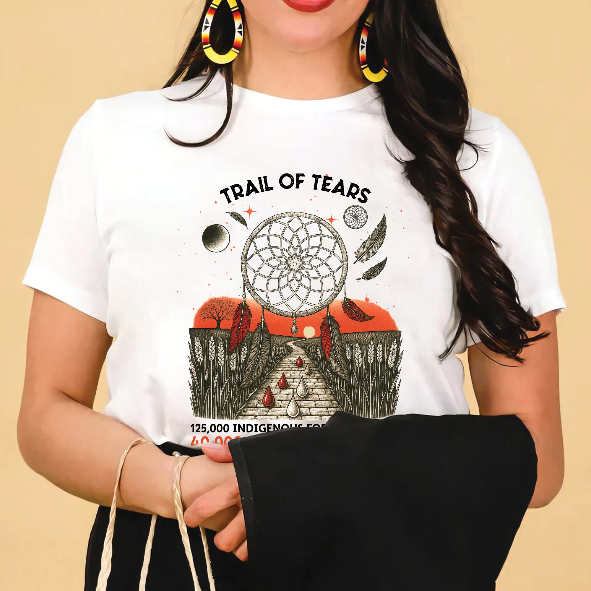 Trail of Tears Blood Tears Road - Unisex T-Shirt/T-Shirt V-Neck/Hoodie/Sweatshirt