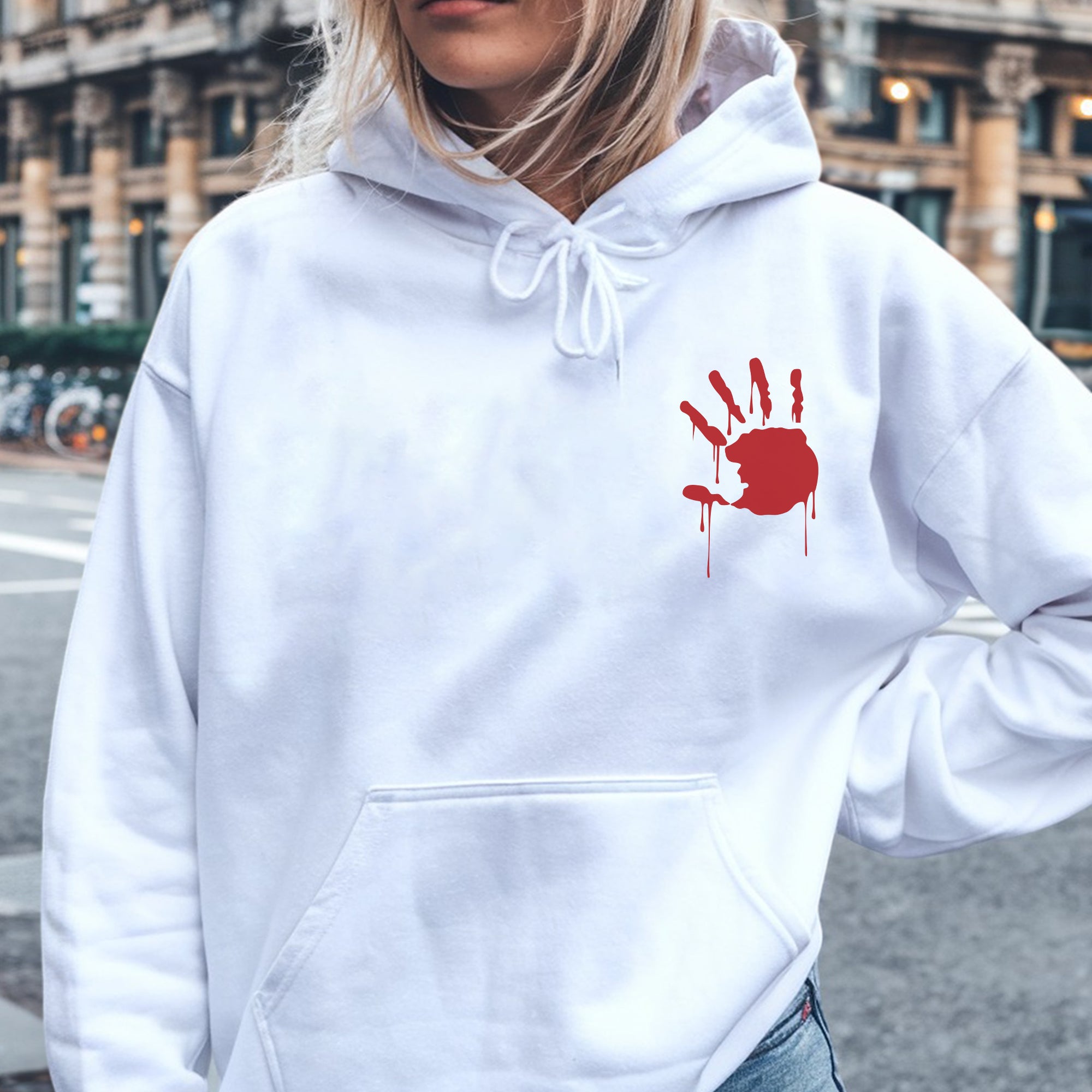 Protect Indigenous Women Red Hand- Unisex T-Shirt/T-Shirt V-Neck/Hoodie/Sweatshirt-Two Sides