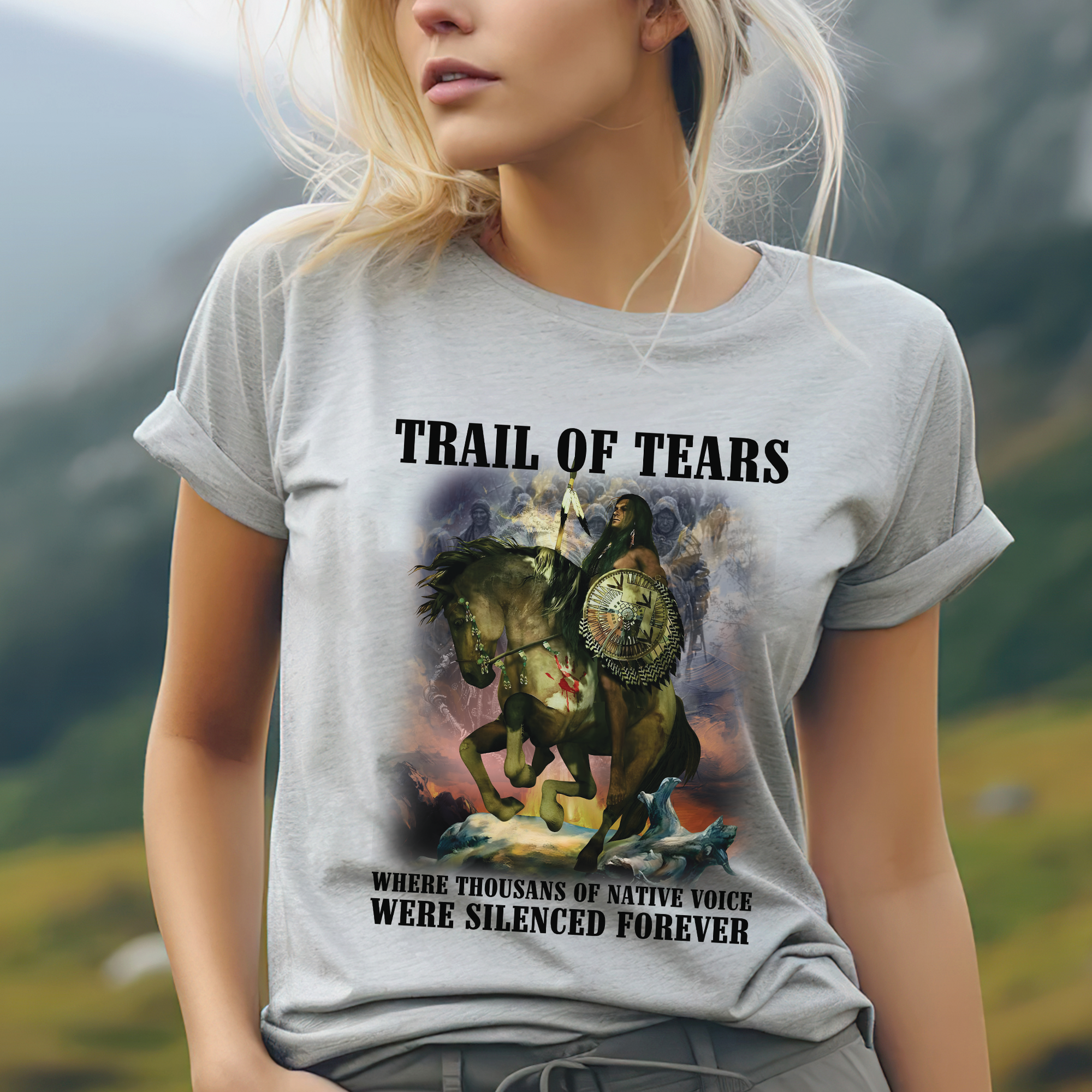 Trail of Tears – Silenced Voices Memorial Unisex T-Shirt/T-Shirt V-Neck/Hoodie/Sweatshirt
