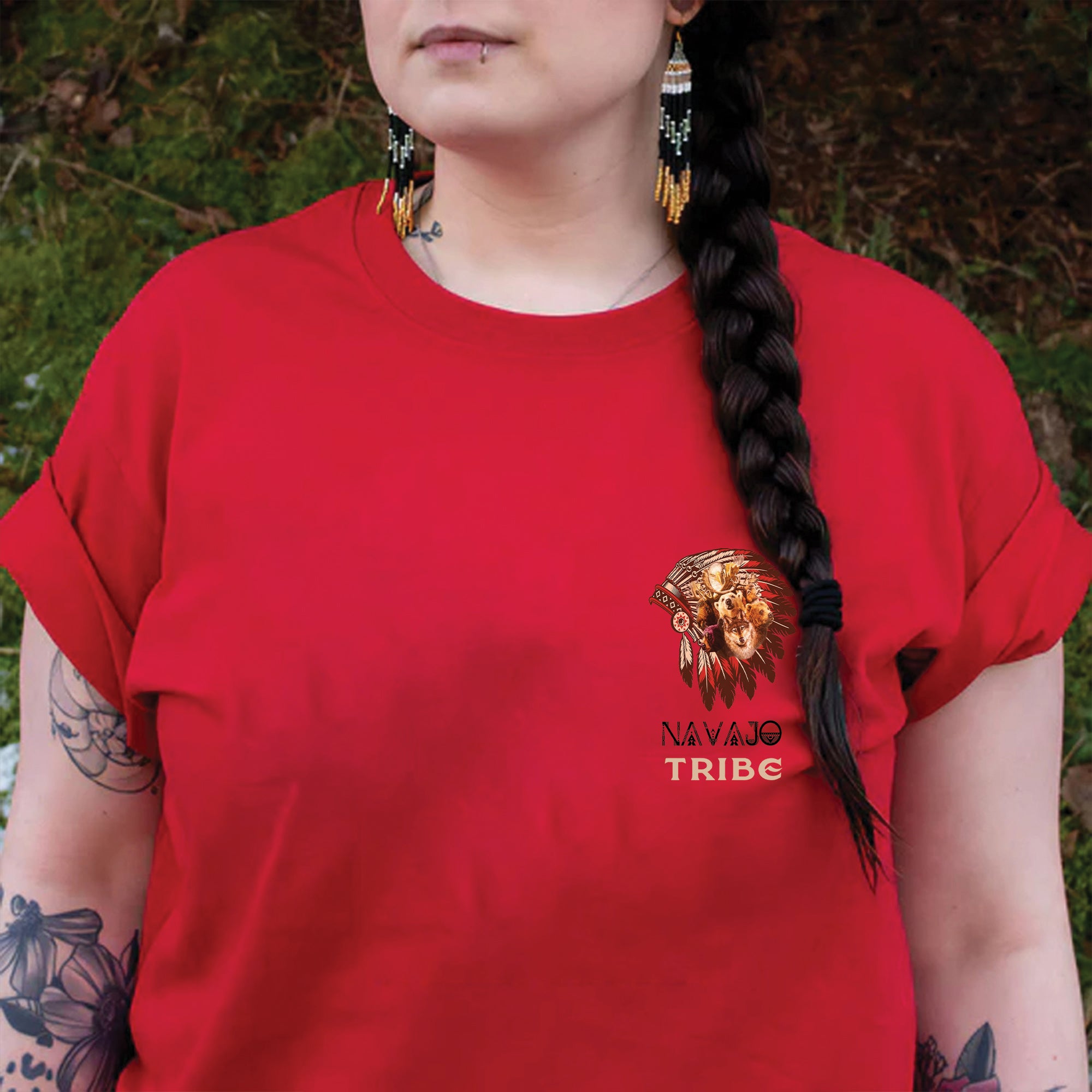 Proud to Be Native American Unisex T-Shirt/T-Shirt V-Neck/Hoodie/Sweatshirt - Two Sides (Custom Tribe)