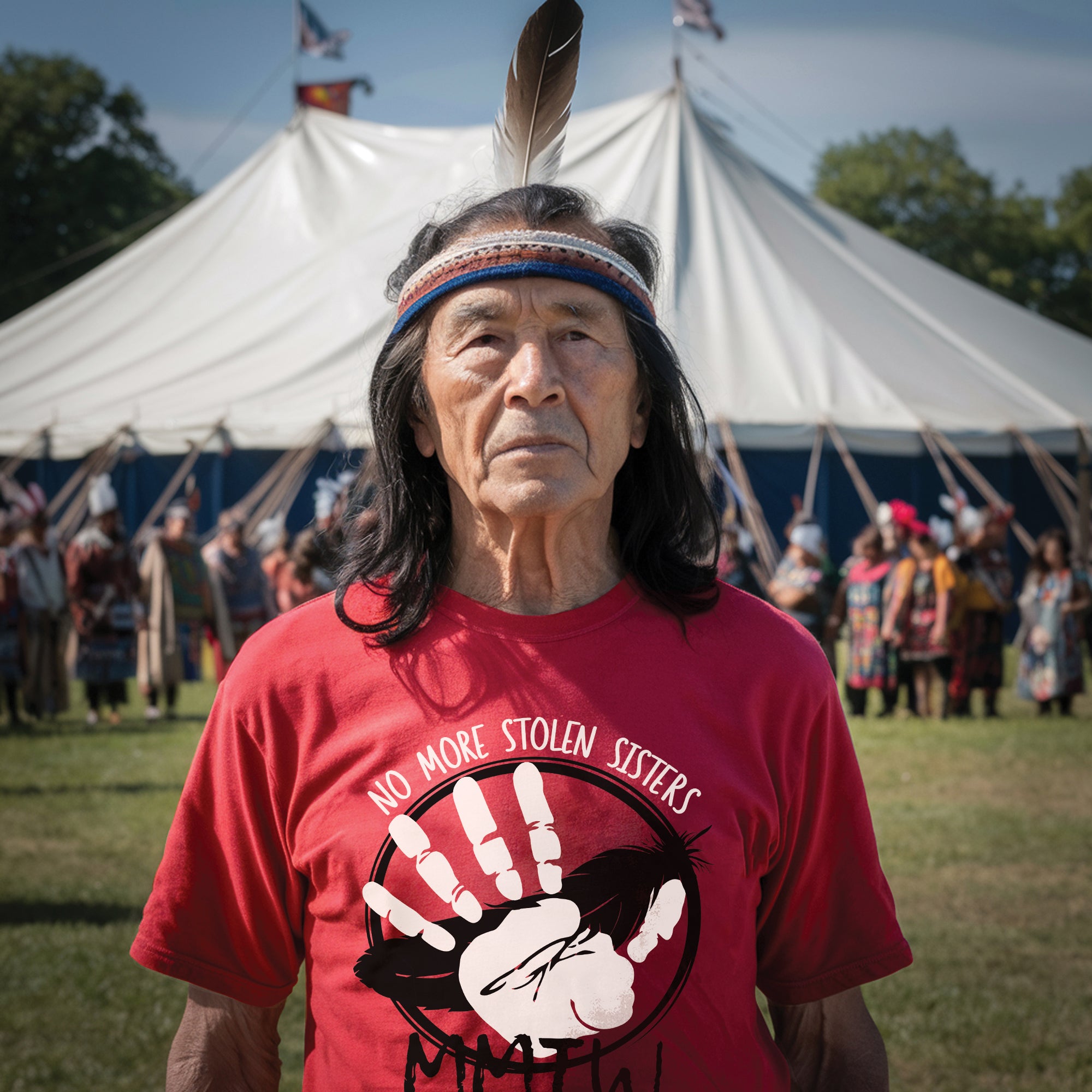 No More Stolen Sisters MMIW Native Women Awareness Unisex T-shirt/T-shirt V-Neck/Hoodie/Sweatshirt - One side