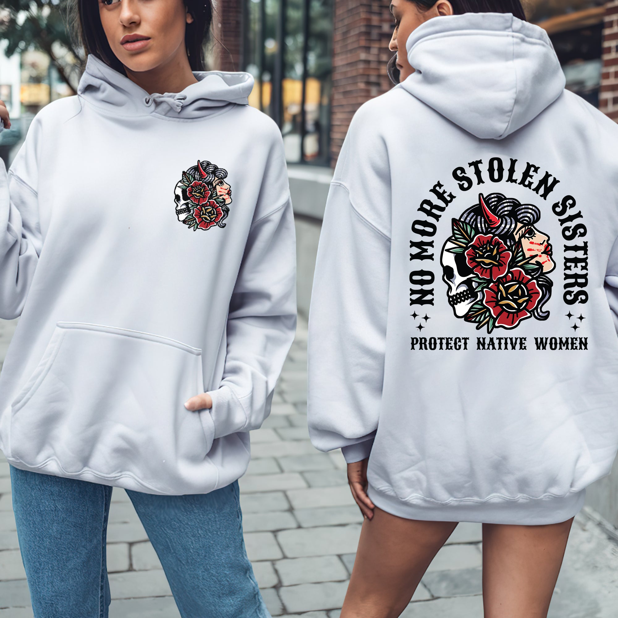 No More Stolen Sisters - Protect Native Women- Unisex T-Shirt/T-Shirt V-Neck/Hoodie/Sweatshirt - Two Sides