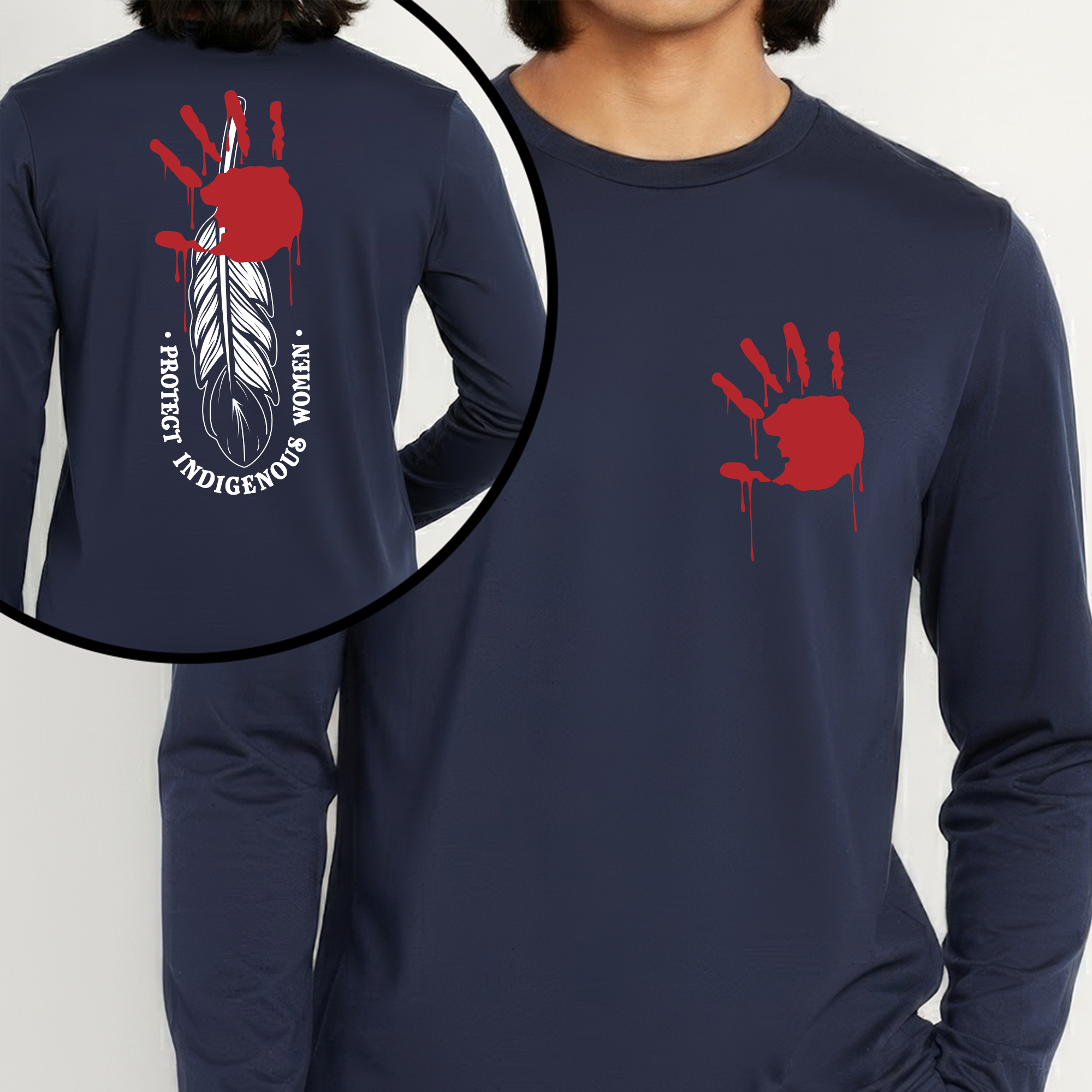 [Two Sides] Protect Indigenous Women Red Hand Unisex Tank Top/Long Sleeve/Hoodie Zip