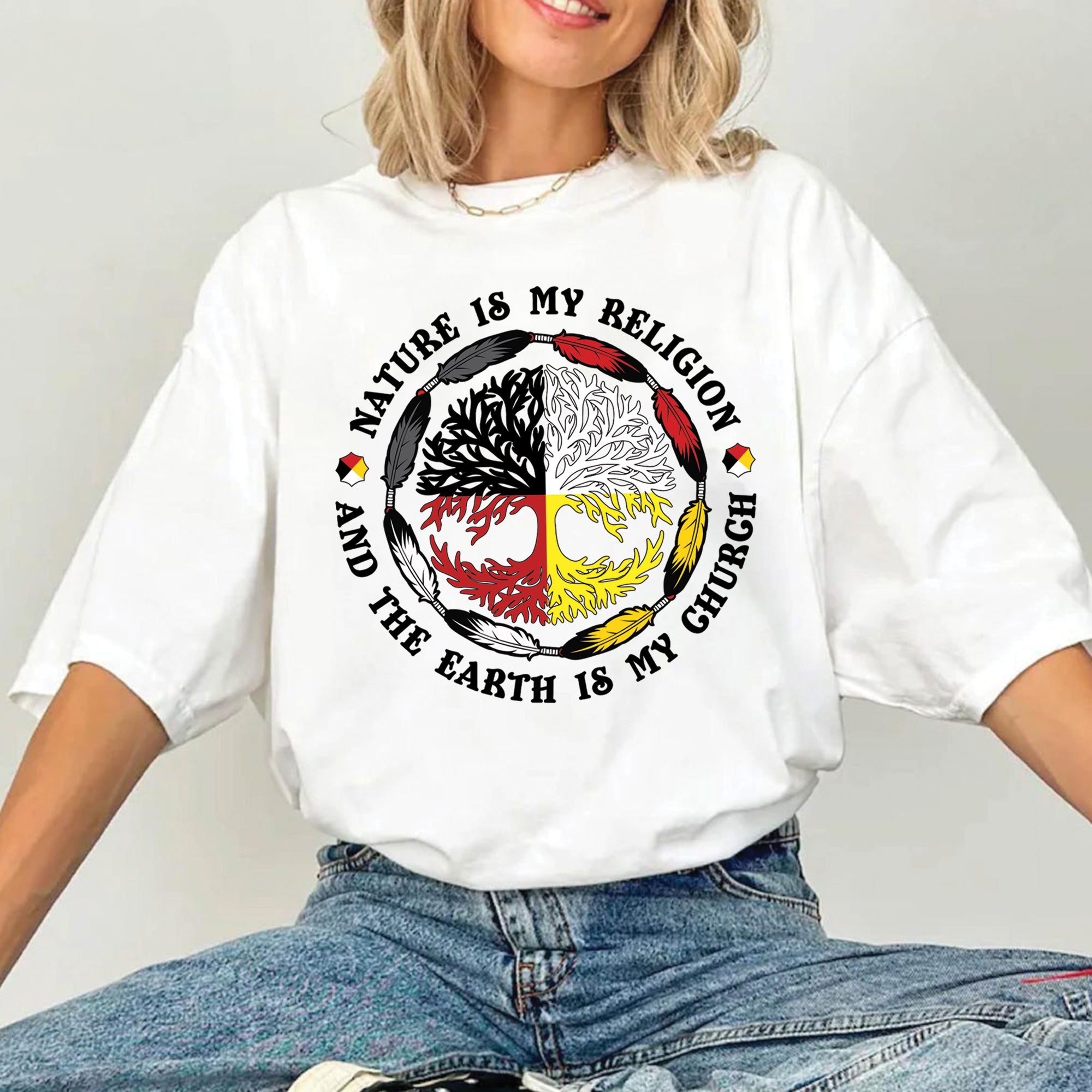 Nature Is My Religion And The Earth Is My Church Unisex T-Shirt/T-Shirt V-Neck/Hoodie/Sweatshirt - N37