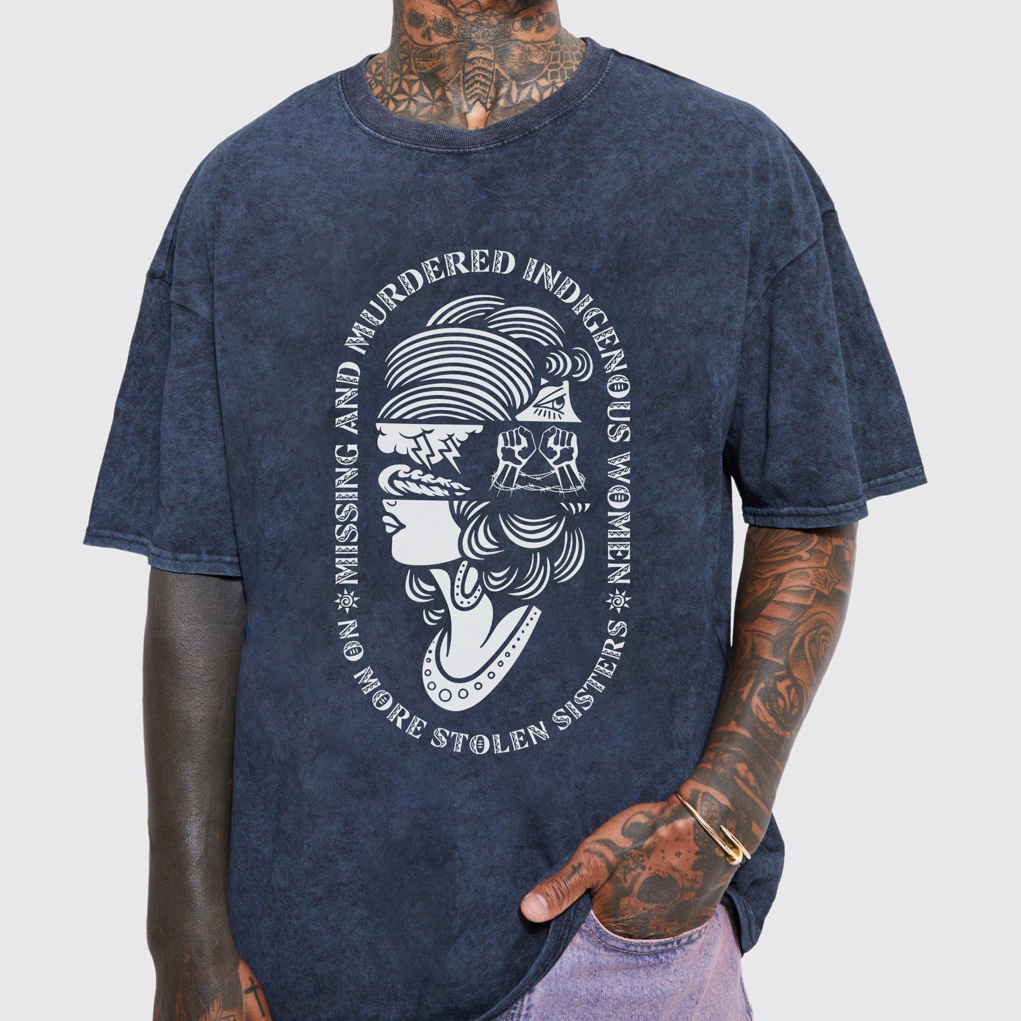 No More Stolen Sisters – MMIW Unisex Mineral Washed T-Shirt