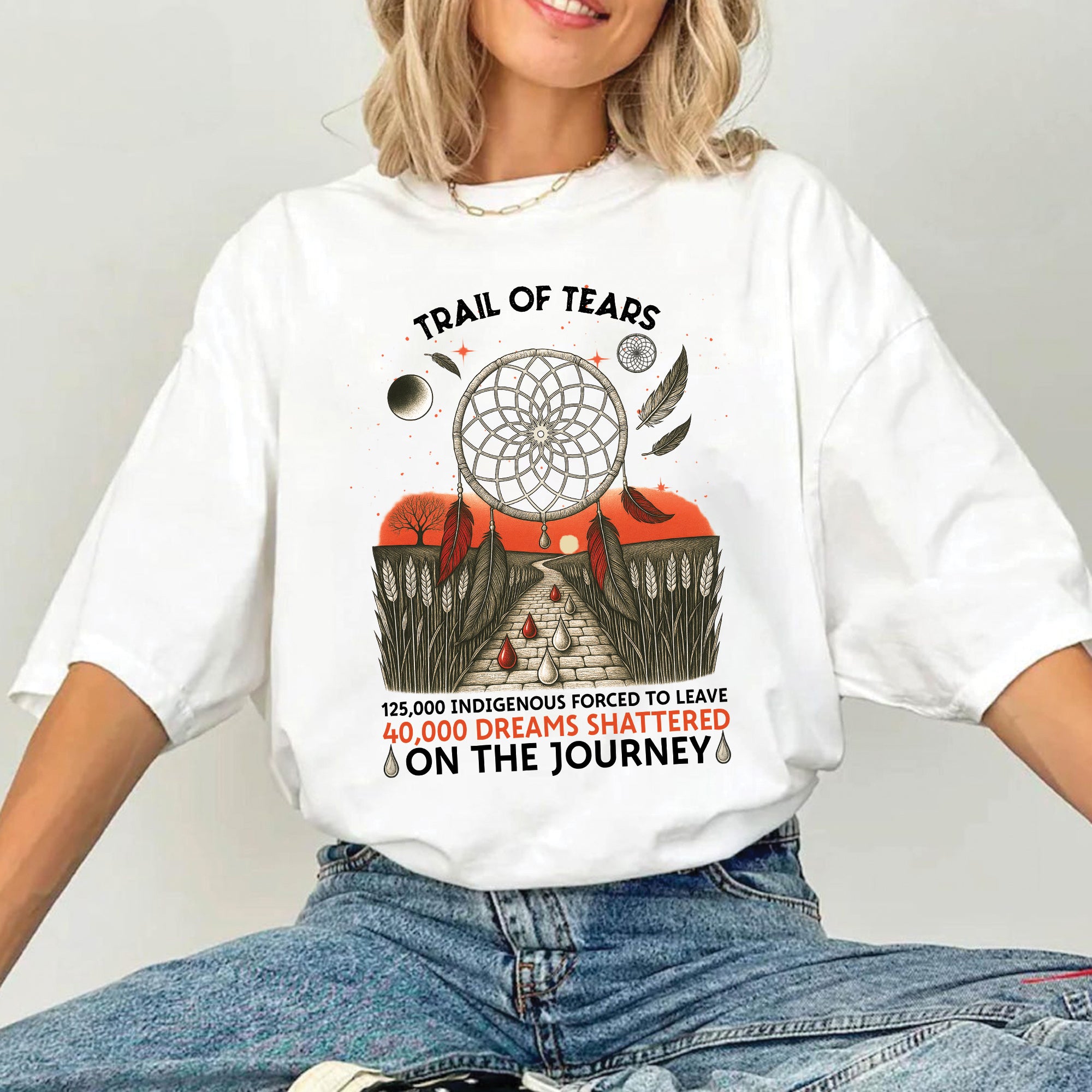 Trail of Tears Blood Tears Road - Unisex T-Shirt/T-Shirt V-Neck/Hoodie/Sweatshirt