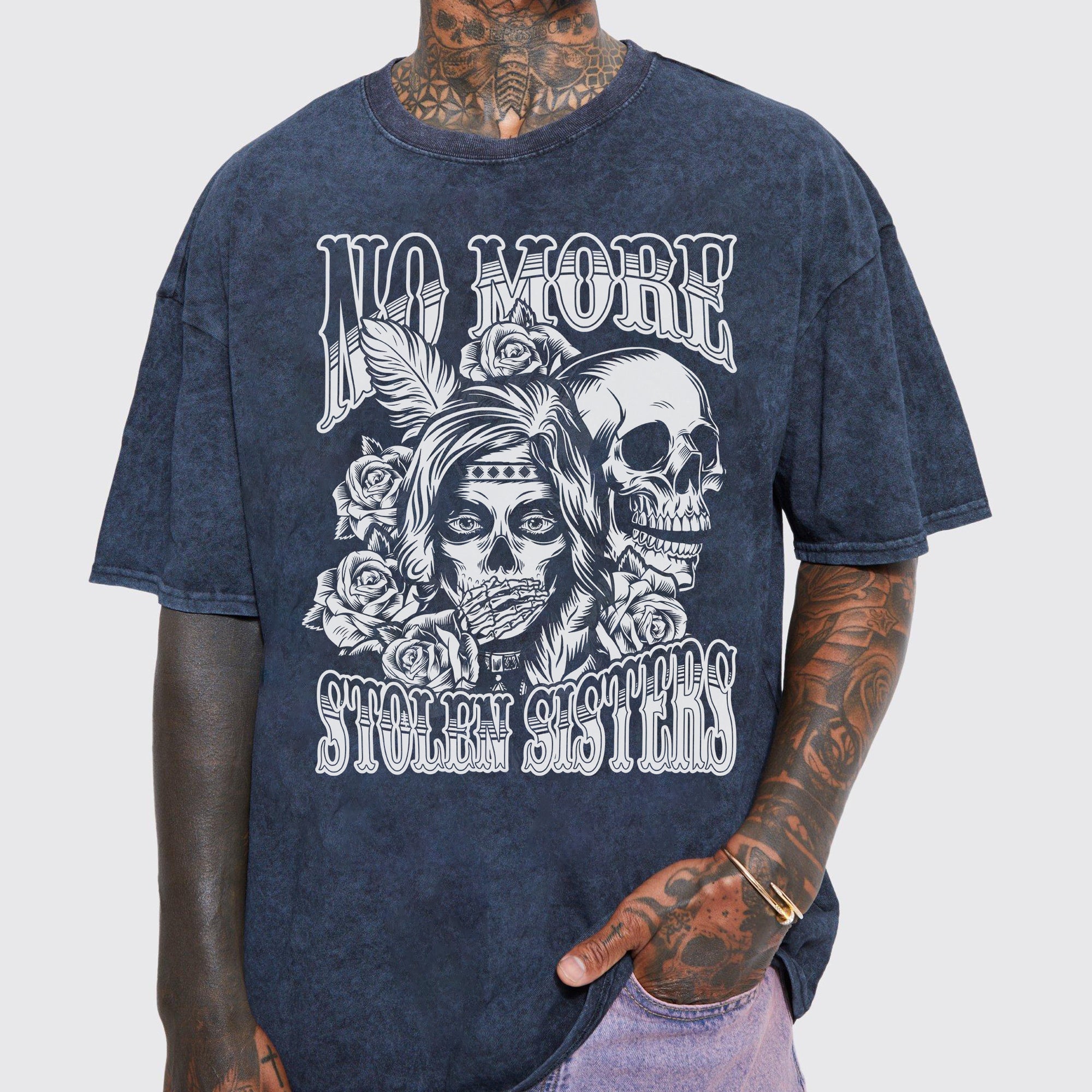 No More Stolen Sisters – Powerful MMIW Statement Unisex Mineral Washed T-Shirt