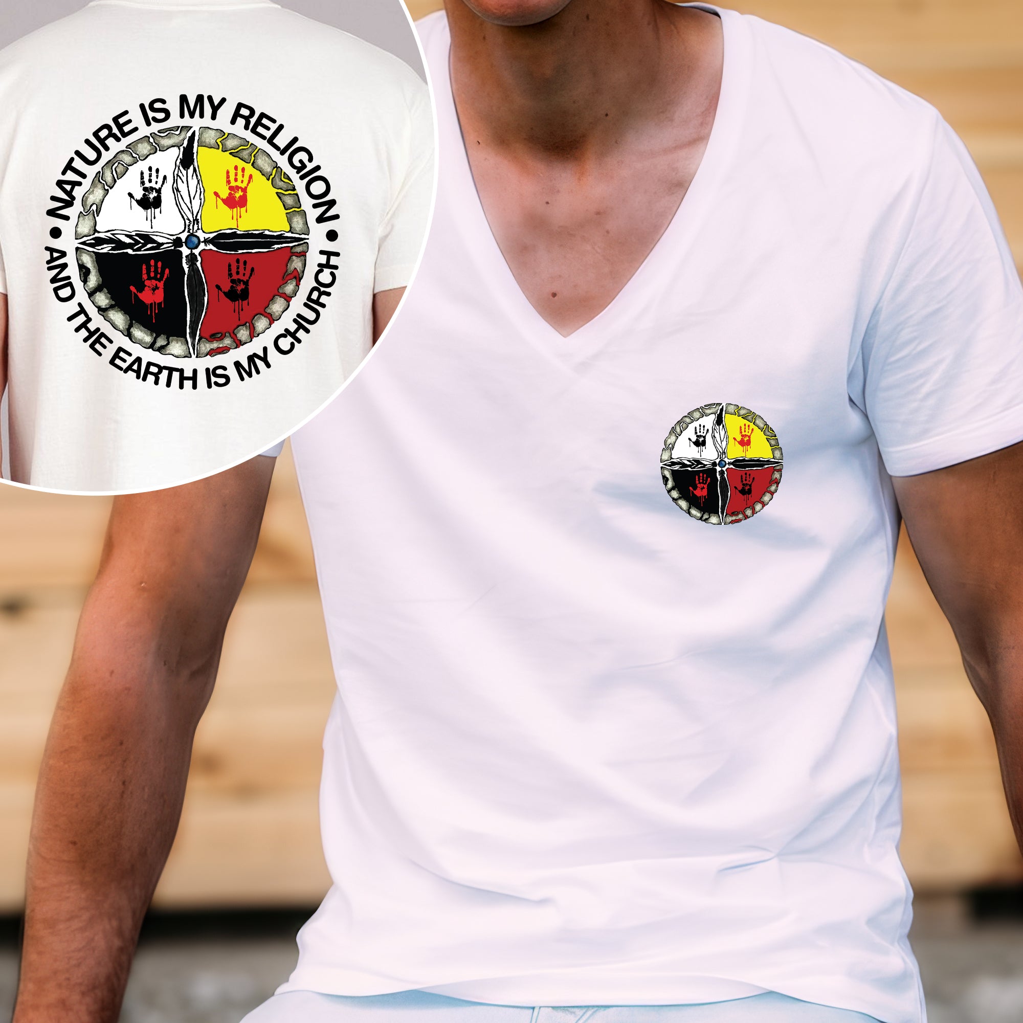 Nature Is My Religion And The Earth Is My Church Unisex T-Shirt/T-Shirt V-Neck/Hoodie/Sweatshirt - Two Sides N29