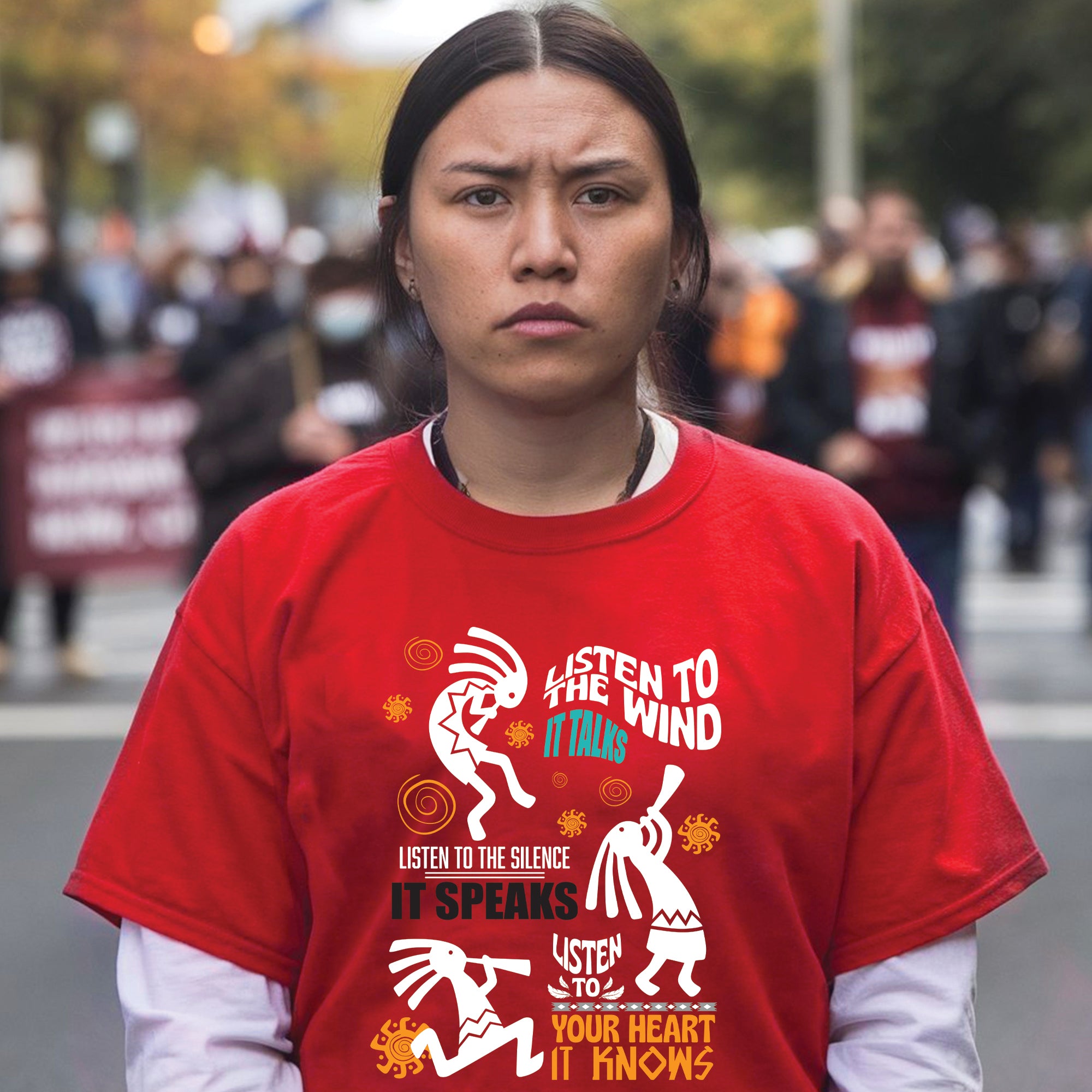 Listen to the Wind It Talks Native American Indigenous Spiritual Unisex T-shirt/T-shirt V-neck/Hoodie/Sweatshirt