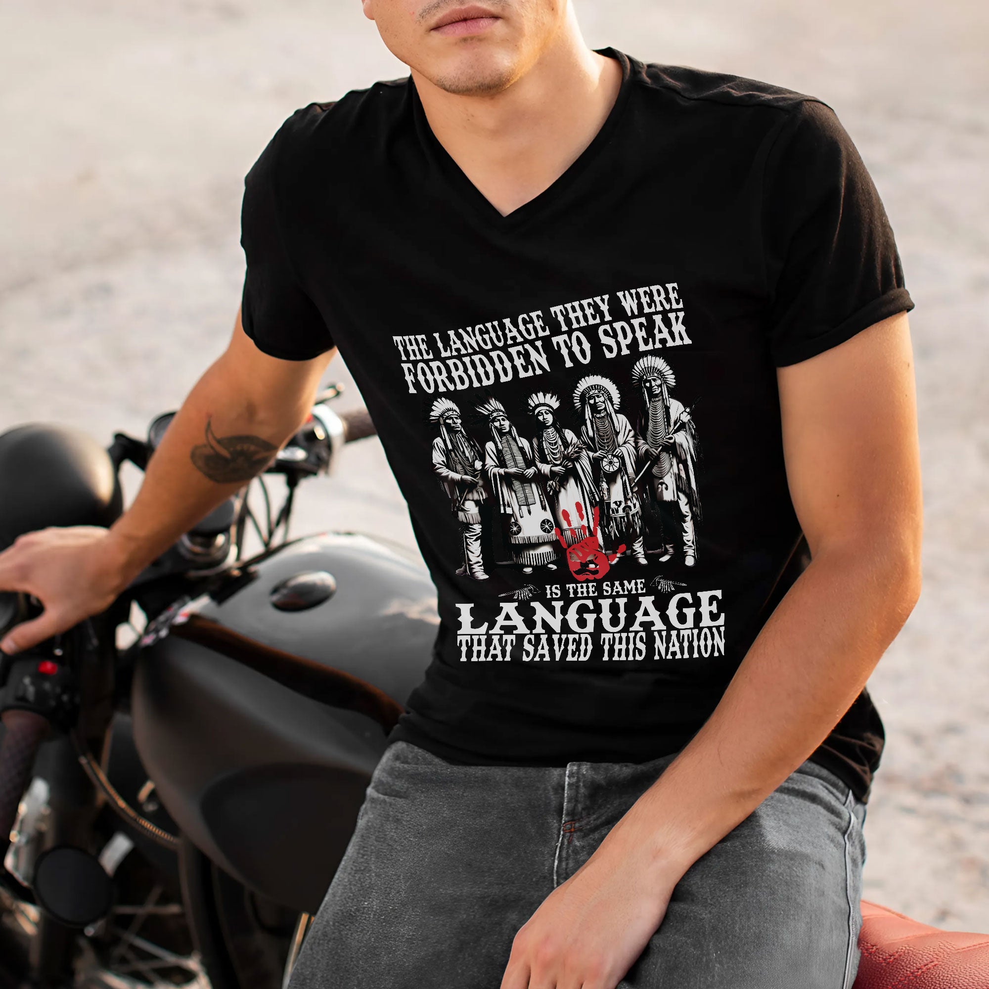 The Language They Were Forbidden To Speak – Unisex T-Shirt/T-Shirt V-Neck/Hoodie/Sweatshirt
