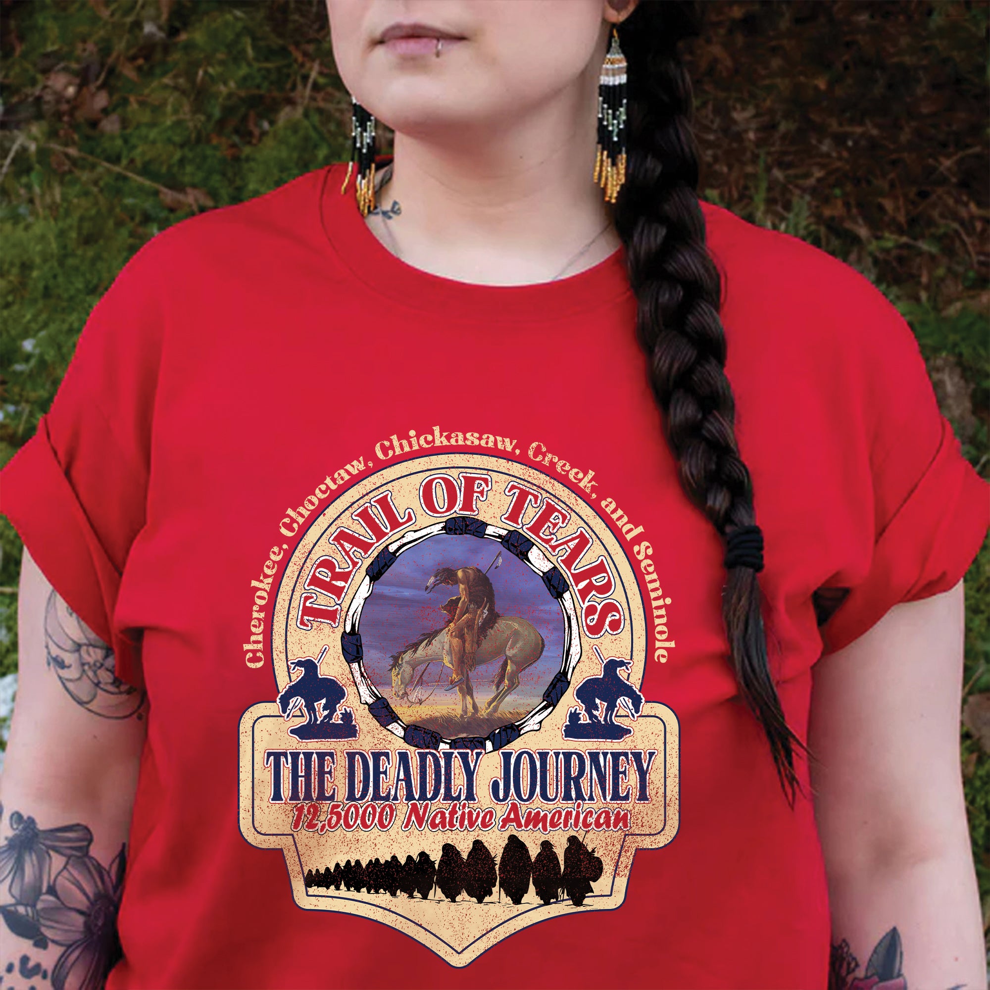 Trail of Tears The Deadly Journey 12,5000 Native American Unisex T-Shirt/T-Shirt V-Neck/Hoodie/Sweatshirt