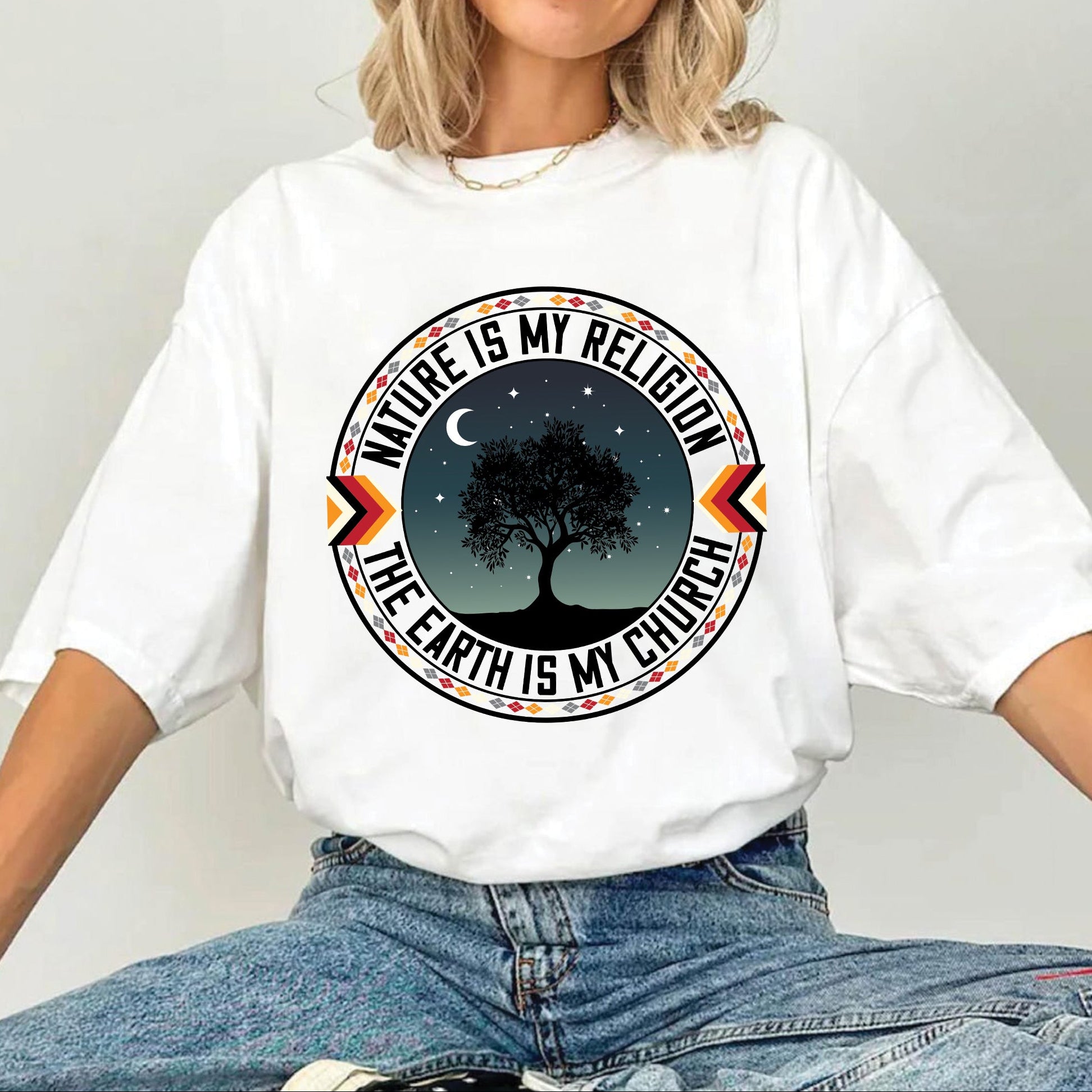 Nature Is My Religion And The Earth Is My Church Unisex T-Shirt/T-Shirt V-Neck/Hoodie/Sweatshirt - N66