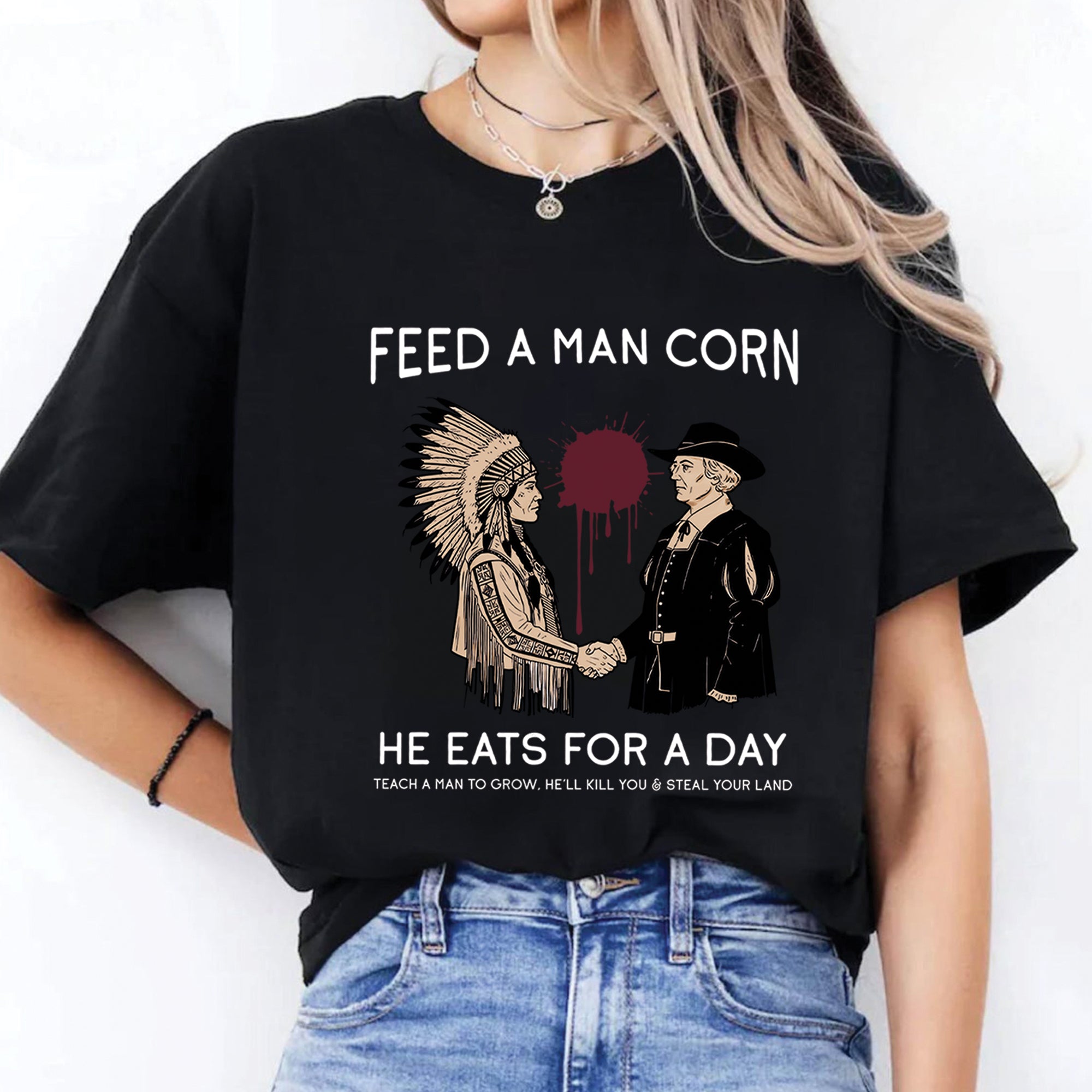 Feed A Man Corn Unisex T-Shirt/T-Shirt V-Neck/Hoodie/Sweatshirt