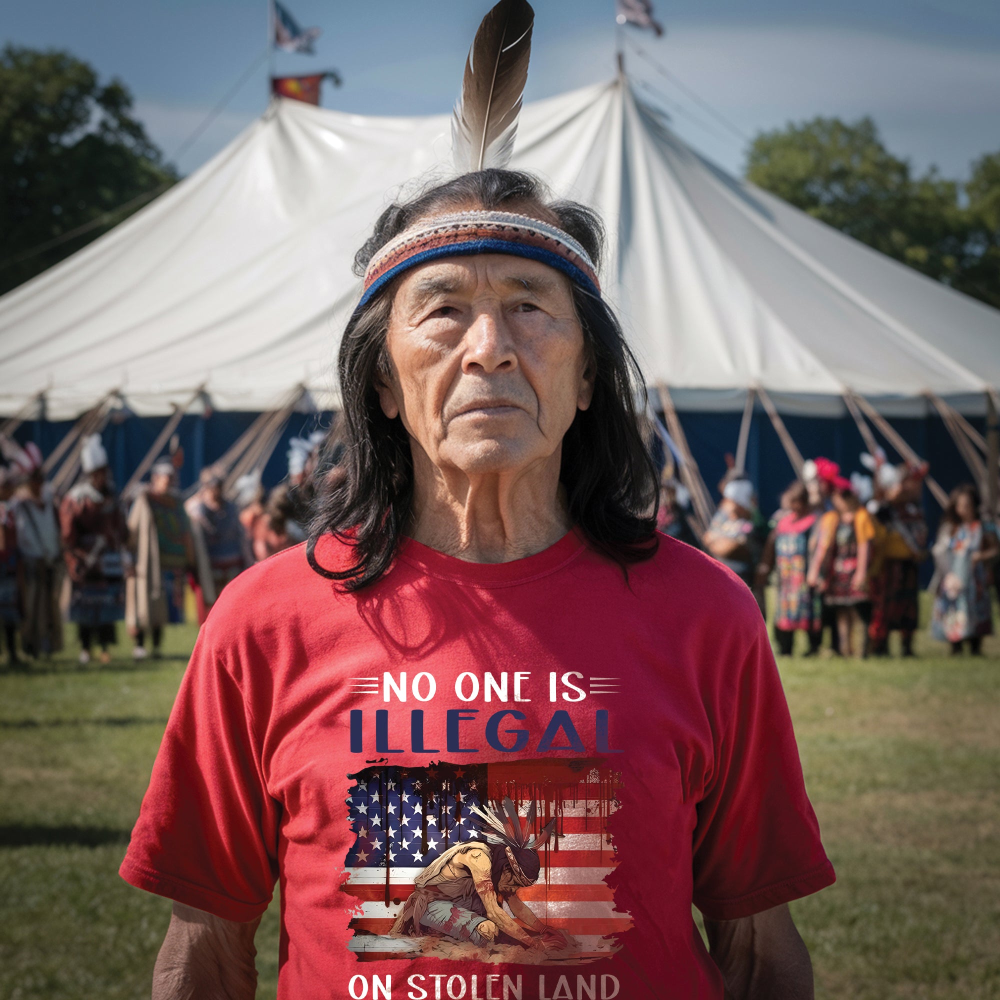 No One Is Illegal On Stolen Land - Unisex T-Shirt/T-Shirt V-Neck/Hoodie/Sweatshirt N41