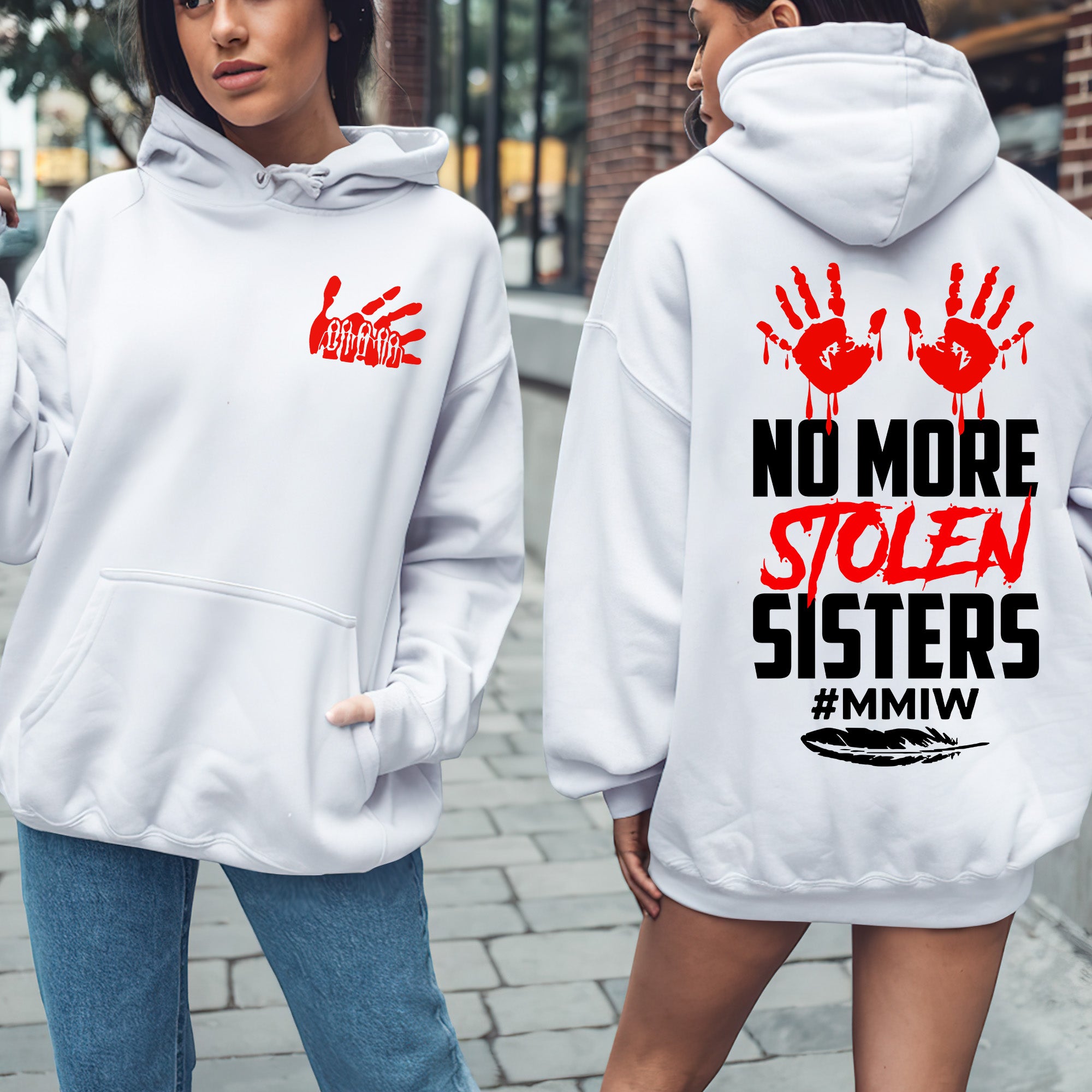 No More Stolen Sisters - MMIW Unisex T-Shirt/T-Shirt V-Neck/Hoodie/Sweatshirt Two Sides