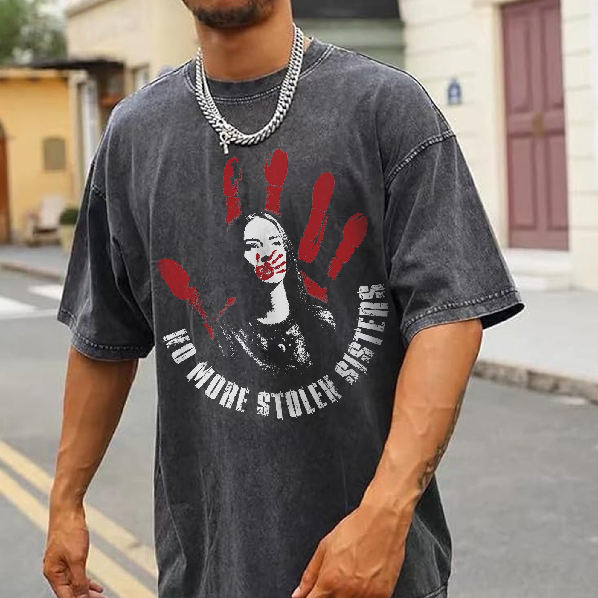 No More Stolen Sisters Unisex Mineral Washed T-Shirt