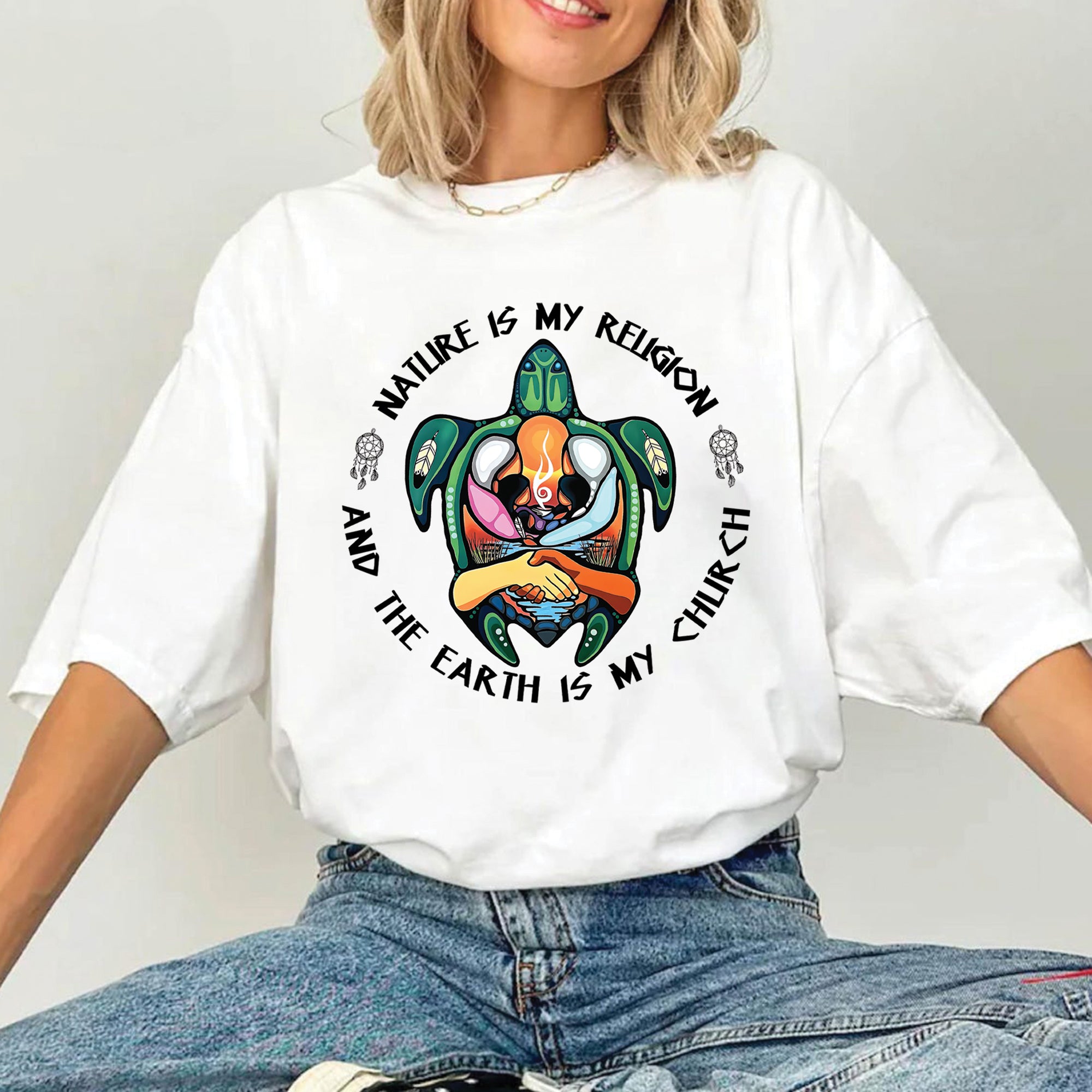 Nature Is My Religion And The Earth Is My Church Unisex T-Shirt/T-Shirt V-Neck/Hoodie/Sweatshirt - N36