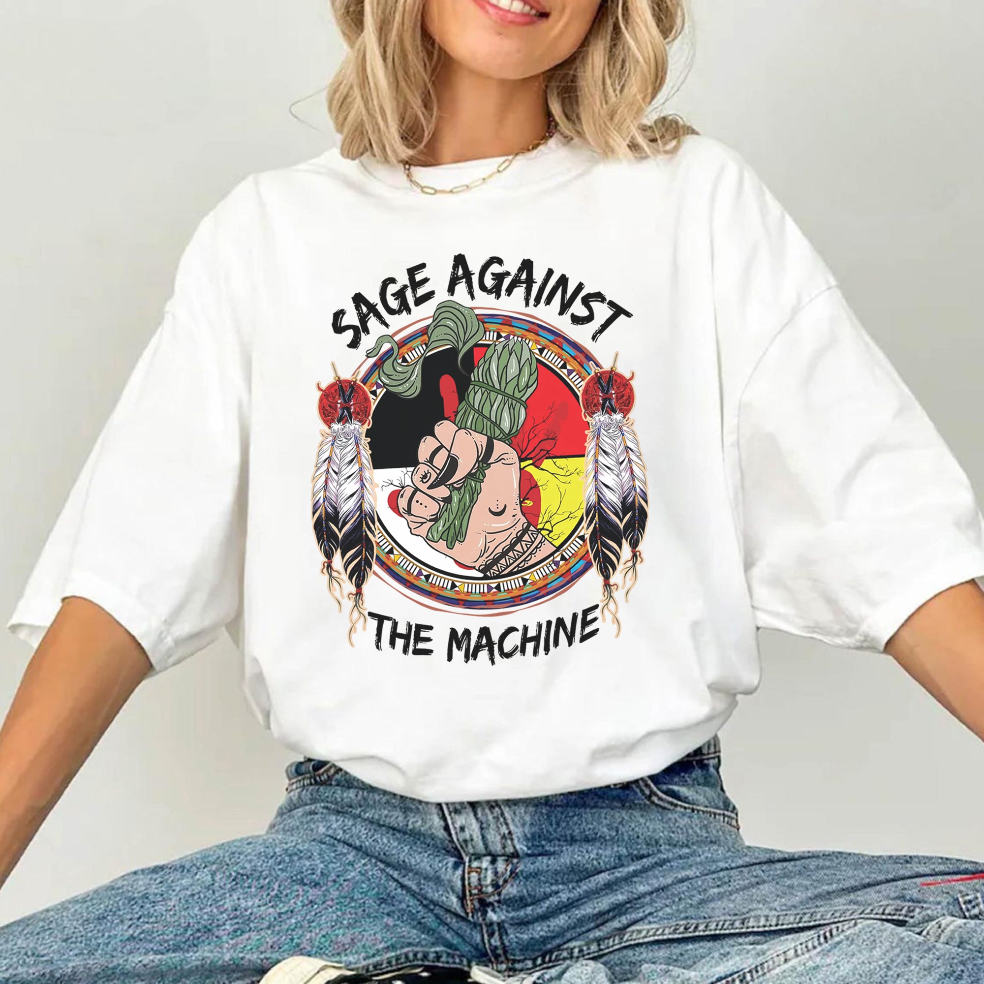 Sage Against The Machine Unisex T-Shirt/T-Shirt V-Neck/Hoodie/Sweatshirt