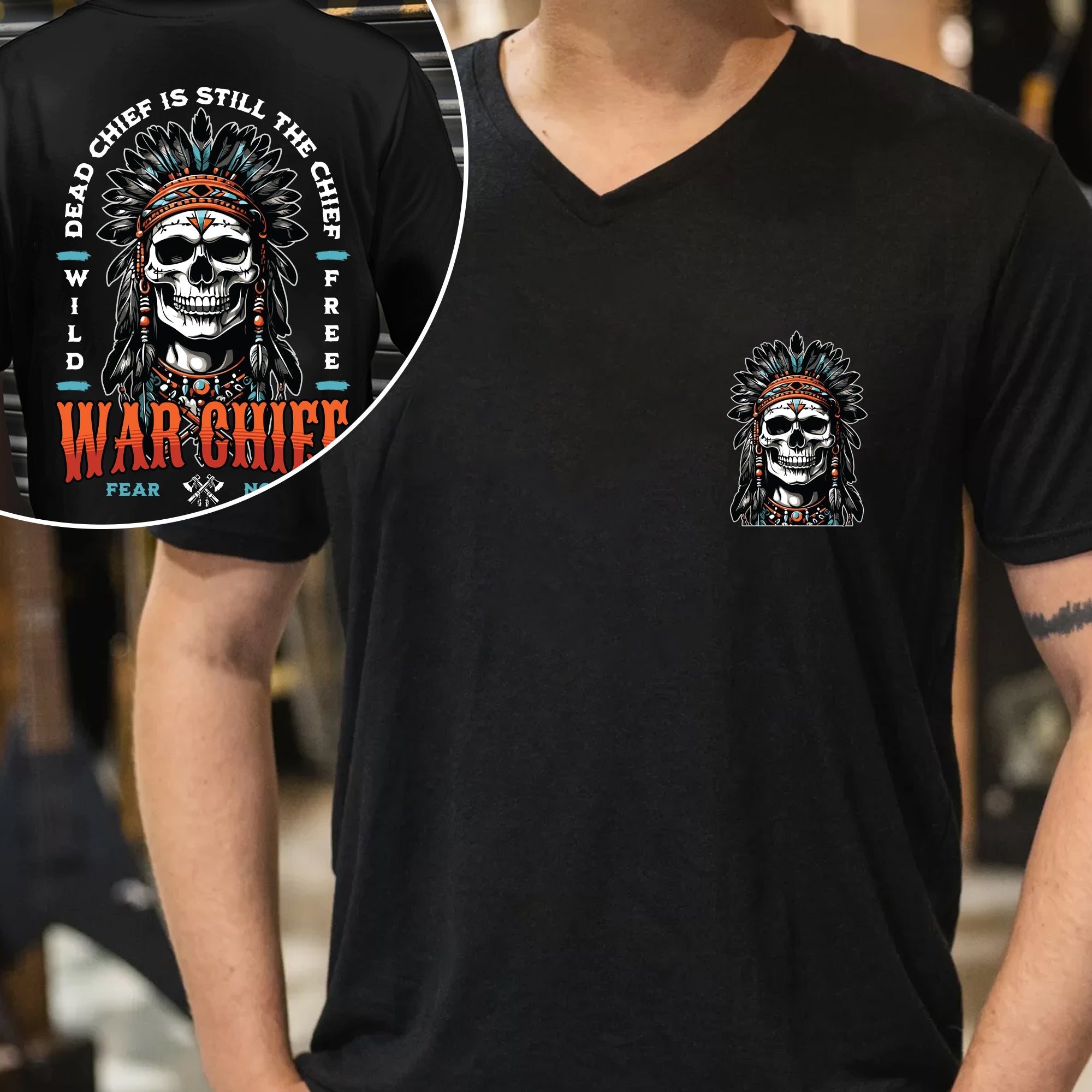 Native American Dead Chief Is Still The Chief Unisex T-shirt/Hoodie/Sweatshirt Two Sides