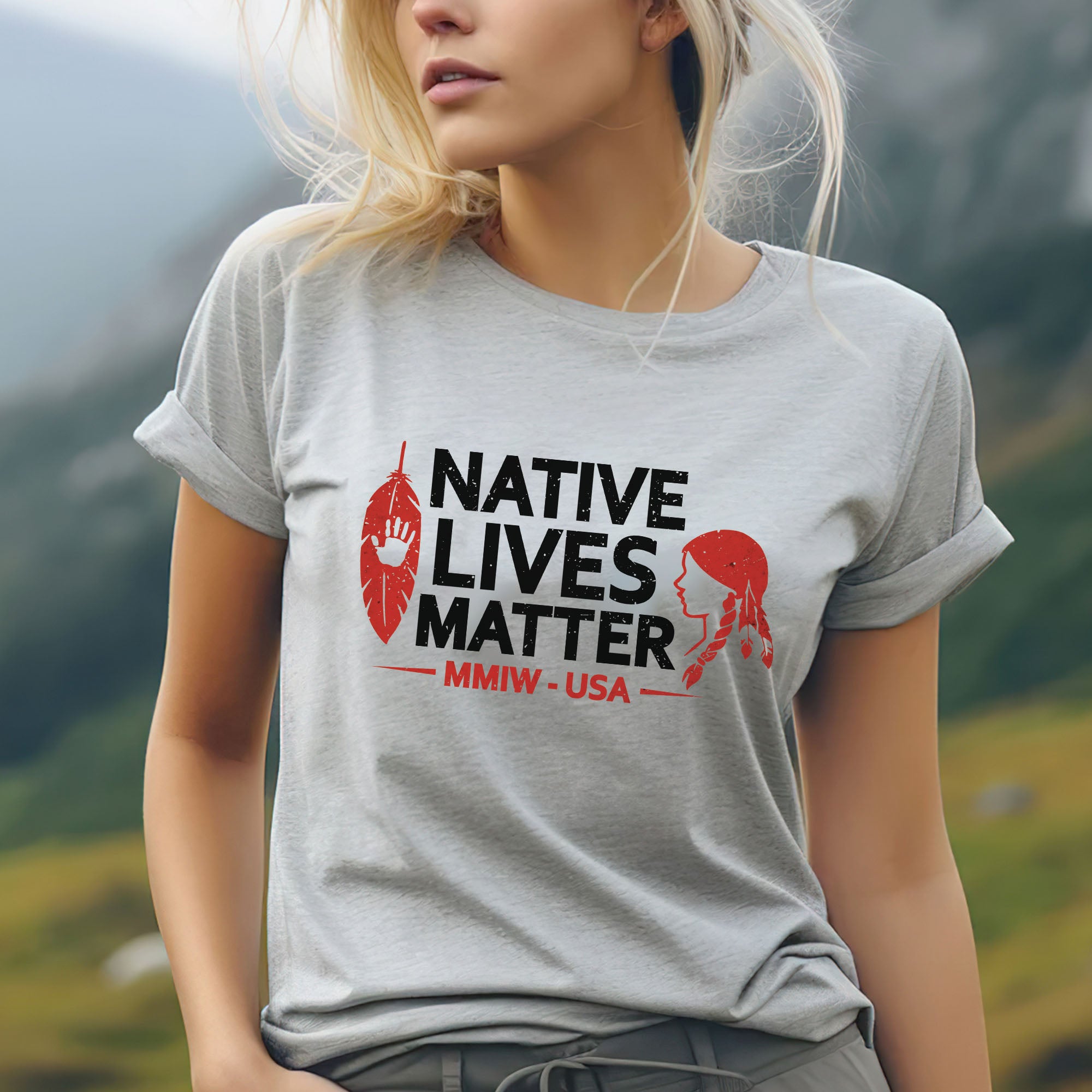 Native Lives Matter Indigenous Awareness MMIW USA Unisex T-shirt/T-shirt V-Neck/Hoodie/Sweatshirt