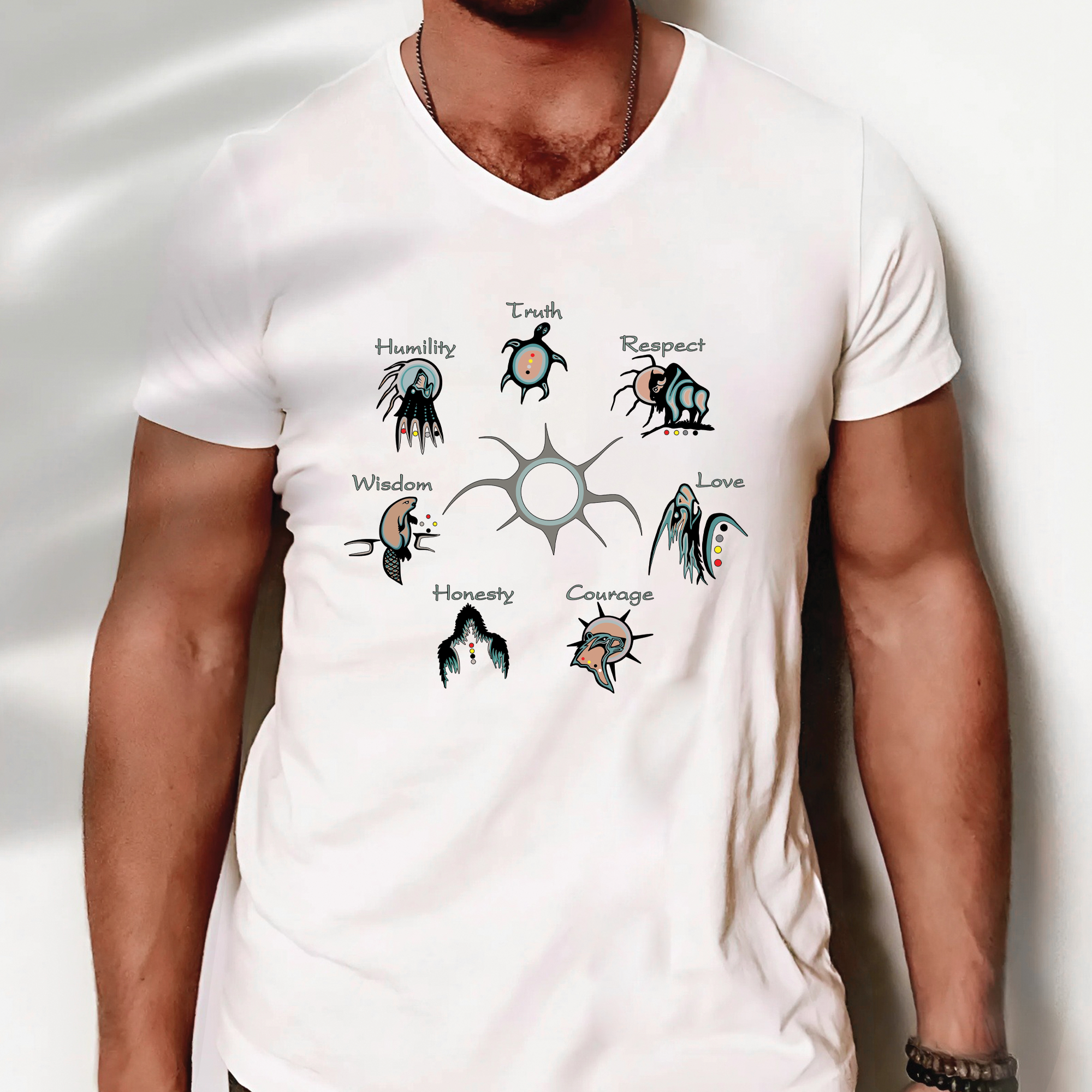 The Seven Sacred Laws Native American Indigenous Culture Unisex T-Shirt/T-Shirt V-Neck/Hoodie/Sweatshirt