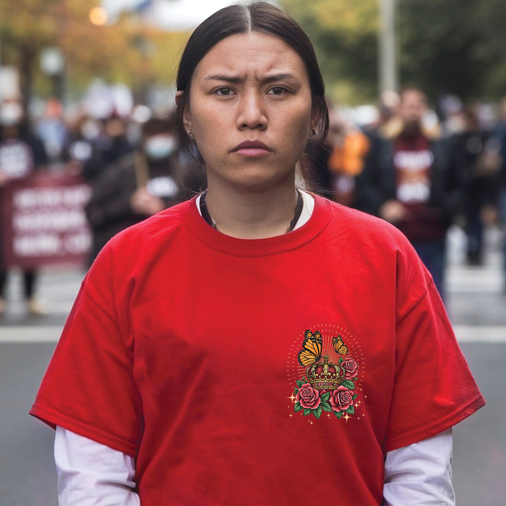 [Two Sides] No Kings - No One Is Illegal On Stolen Land Unisex T-Shirt/T-Shirt V-Neck/Hoodie/Sweatshirt - Two Sides