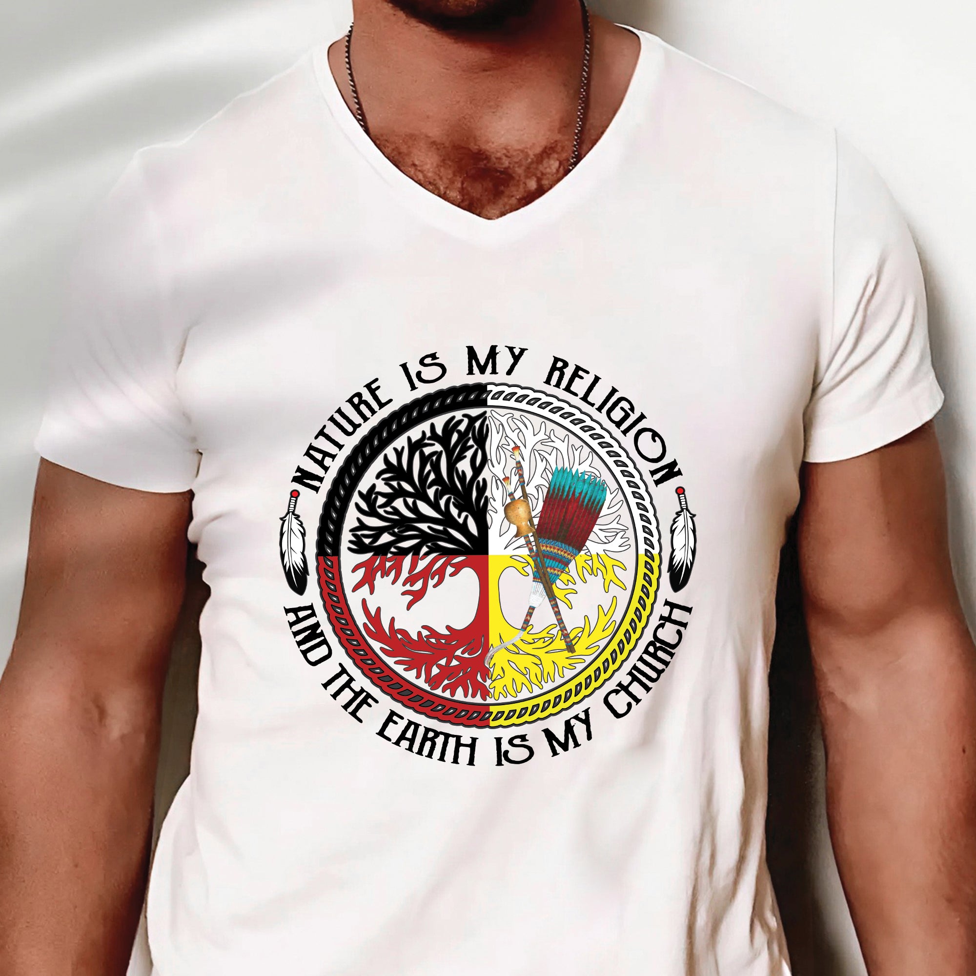 Nature Is My Religion And The Earth Is My Church Unisex T-Shirt/T-Shirt V-Neck/Hoodie/Sweatshirt - N34