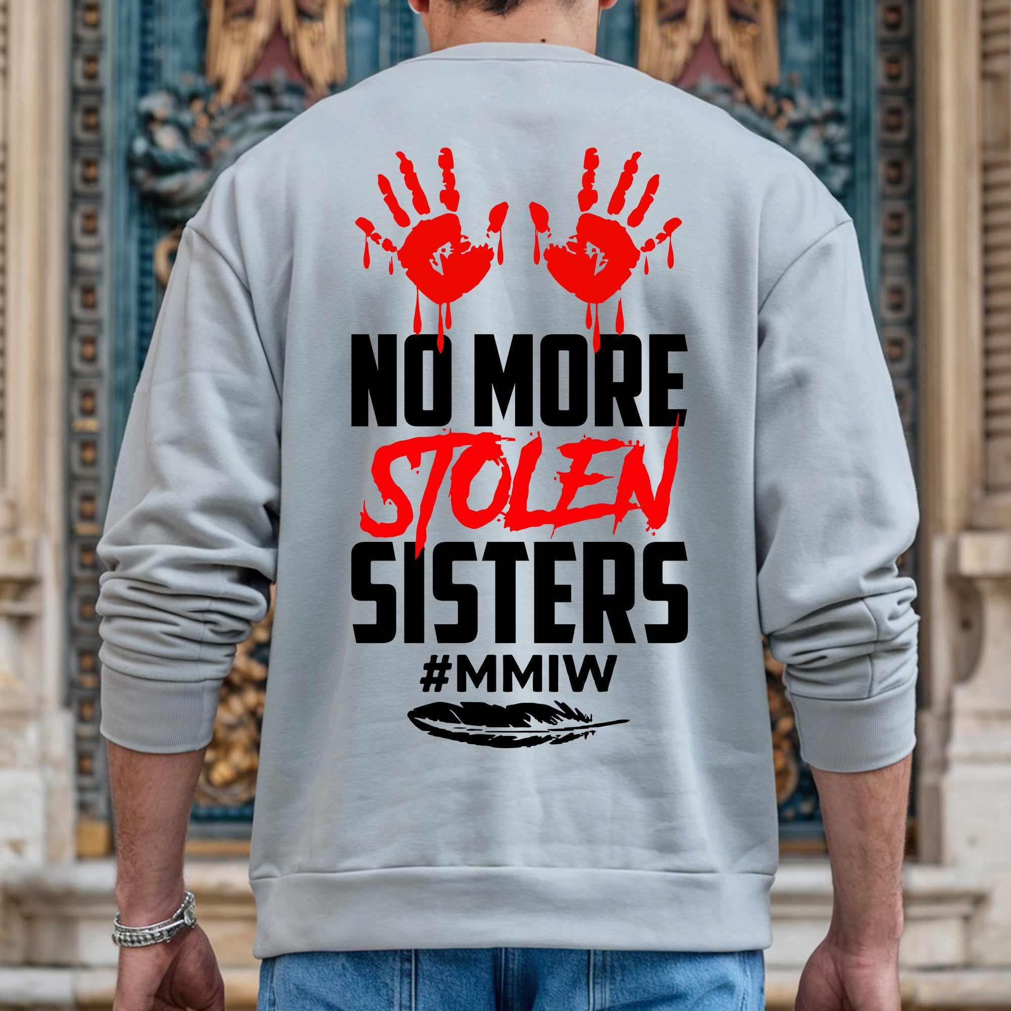 No More Stolen Sisters - MMIW Unisex T-Shirt/T-Shirt V-Neck/Hoodie/Sweatshirt Two Sides