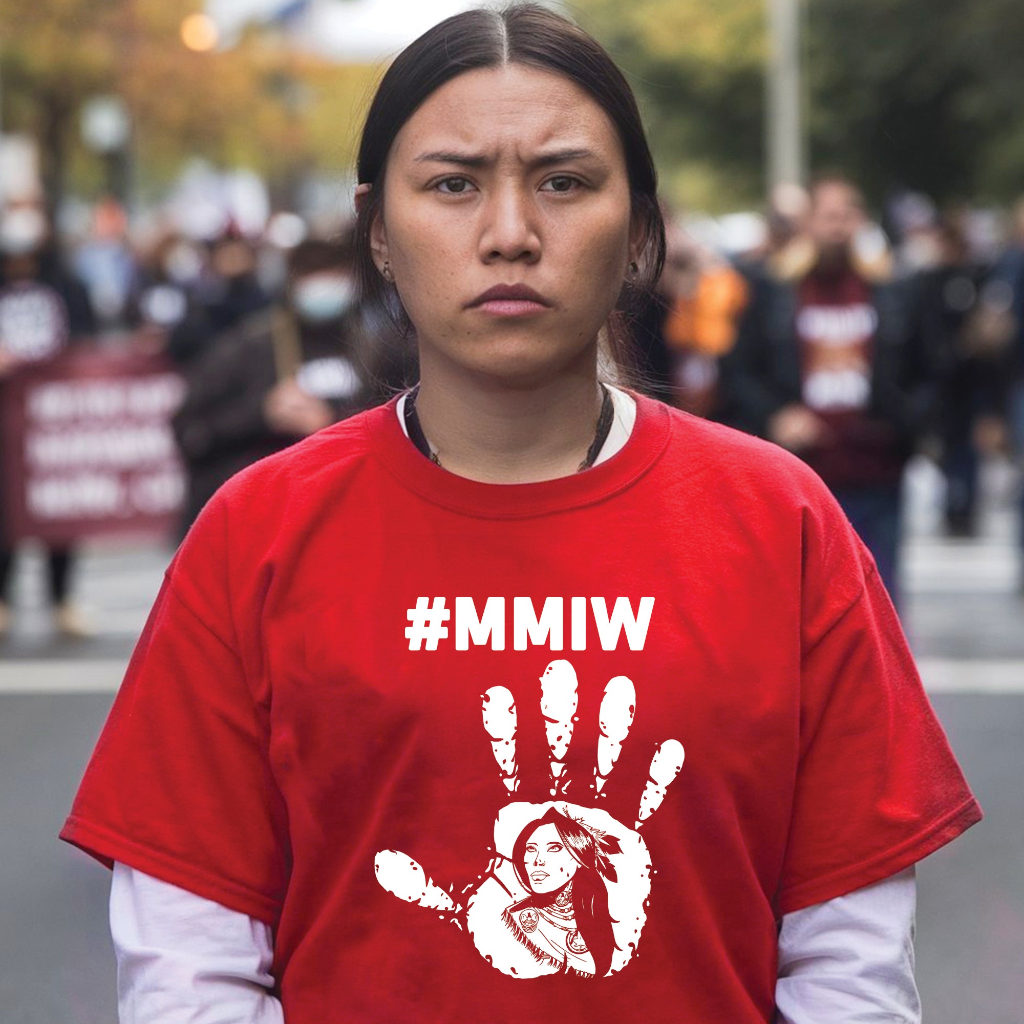 MMIW Red Handprint Native American Unisex T-shirt/T-shirt V-Neck/Hoodie/Sweatshirt