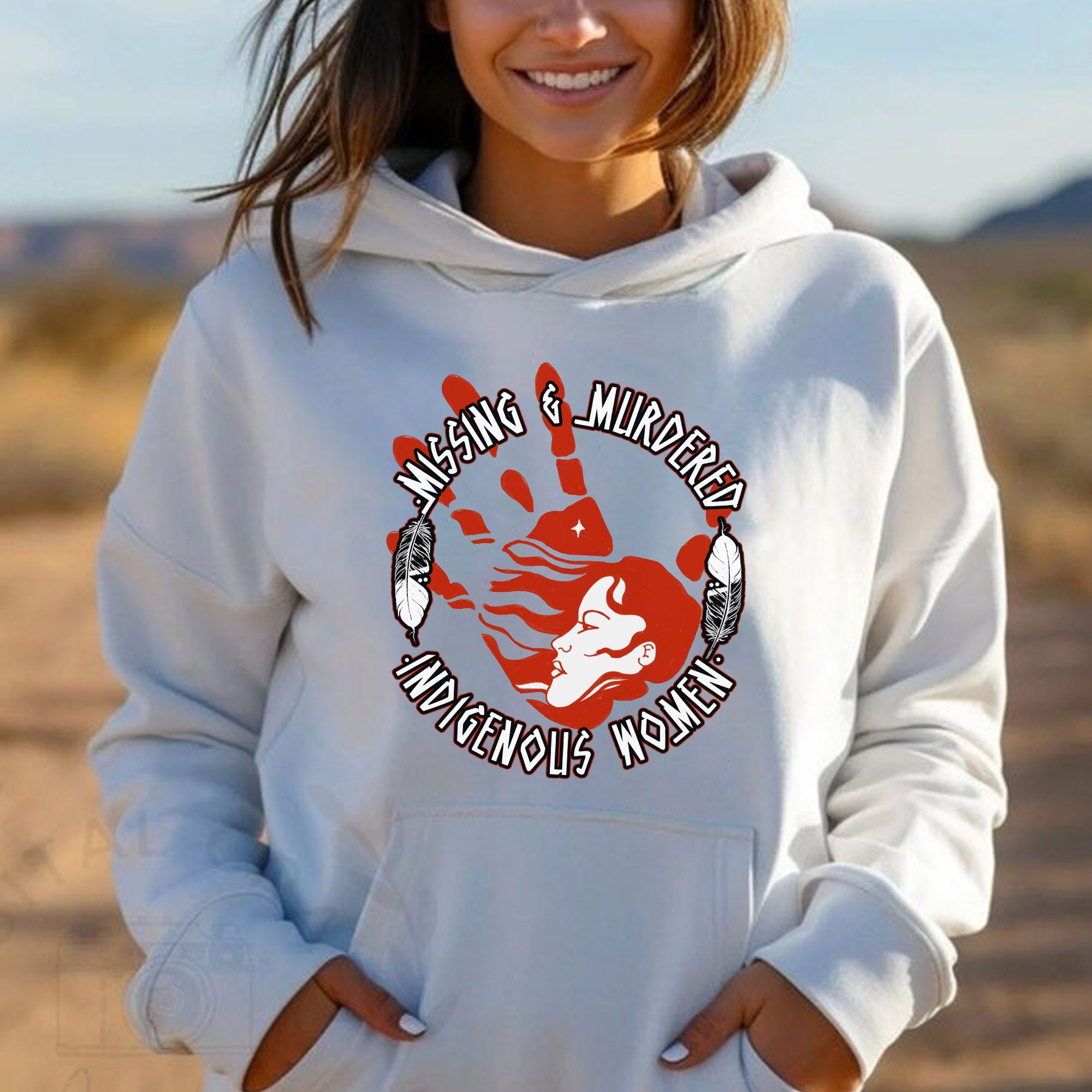 MMIW Red Hand Missing Murdered Indigenous Women Unisex Hoodie/Sweatshirt/T-Shirt