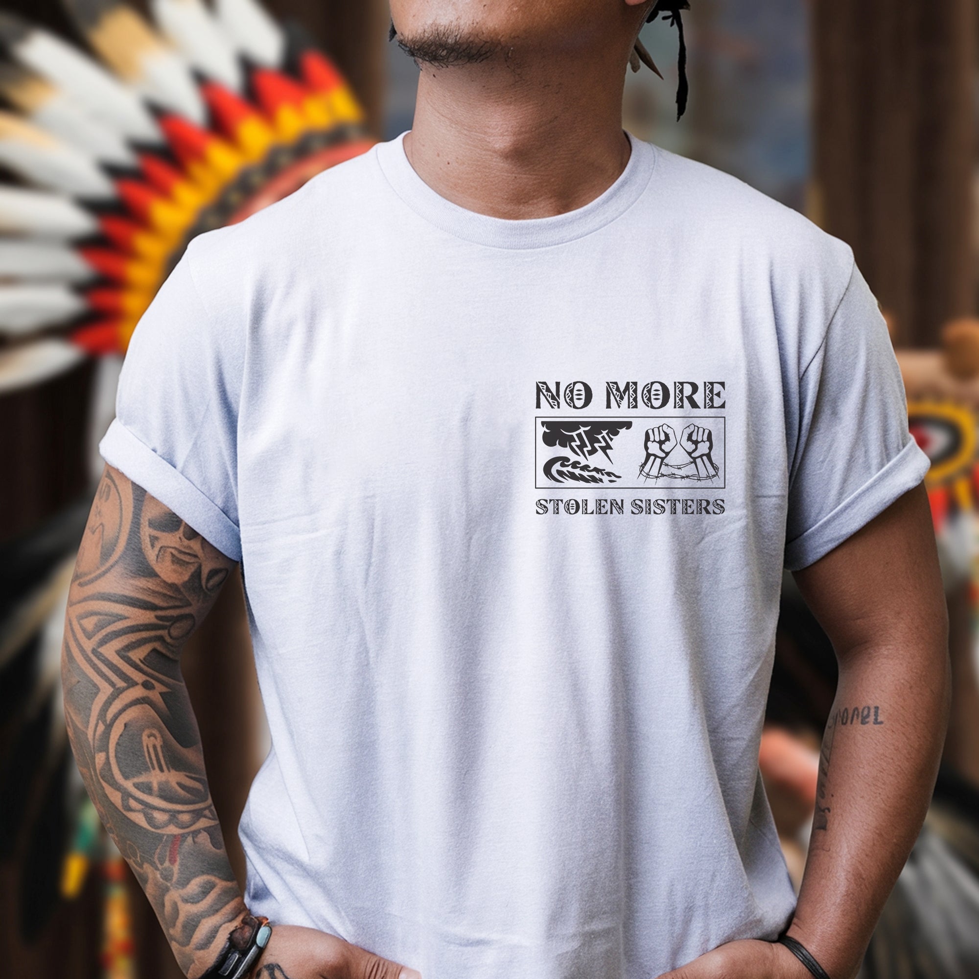 No More Stolen Sisters MMIW - Unisex T-Shirt/T-Shirt V-Neck/Hoodie/Sweatshirt - Two Sides